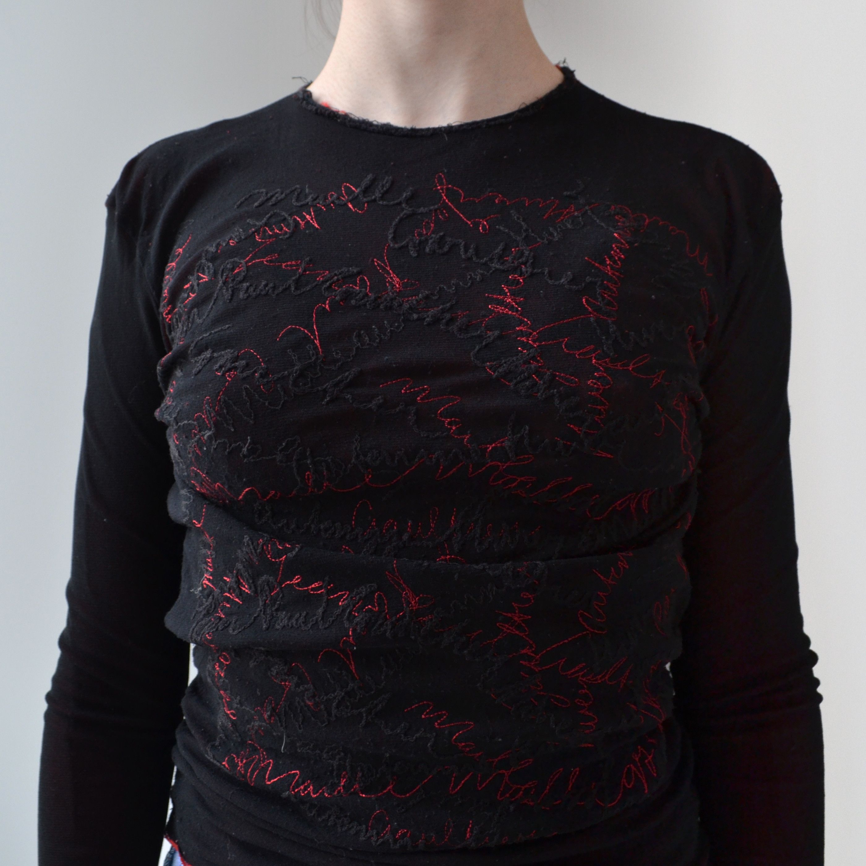 Jean Paul Gaultier Jean Paul Gaultier Sweater Embroidery Long Sleeve Black Size M / US 6-8 / IT 42-44 - 4 Thumbnail