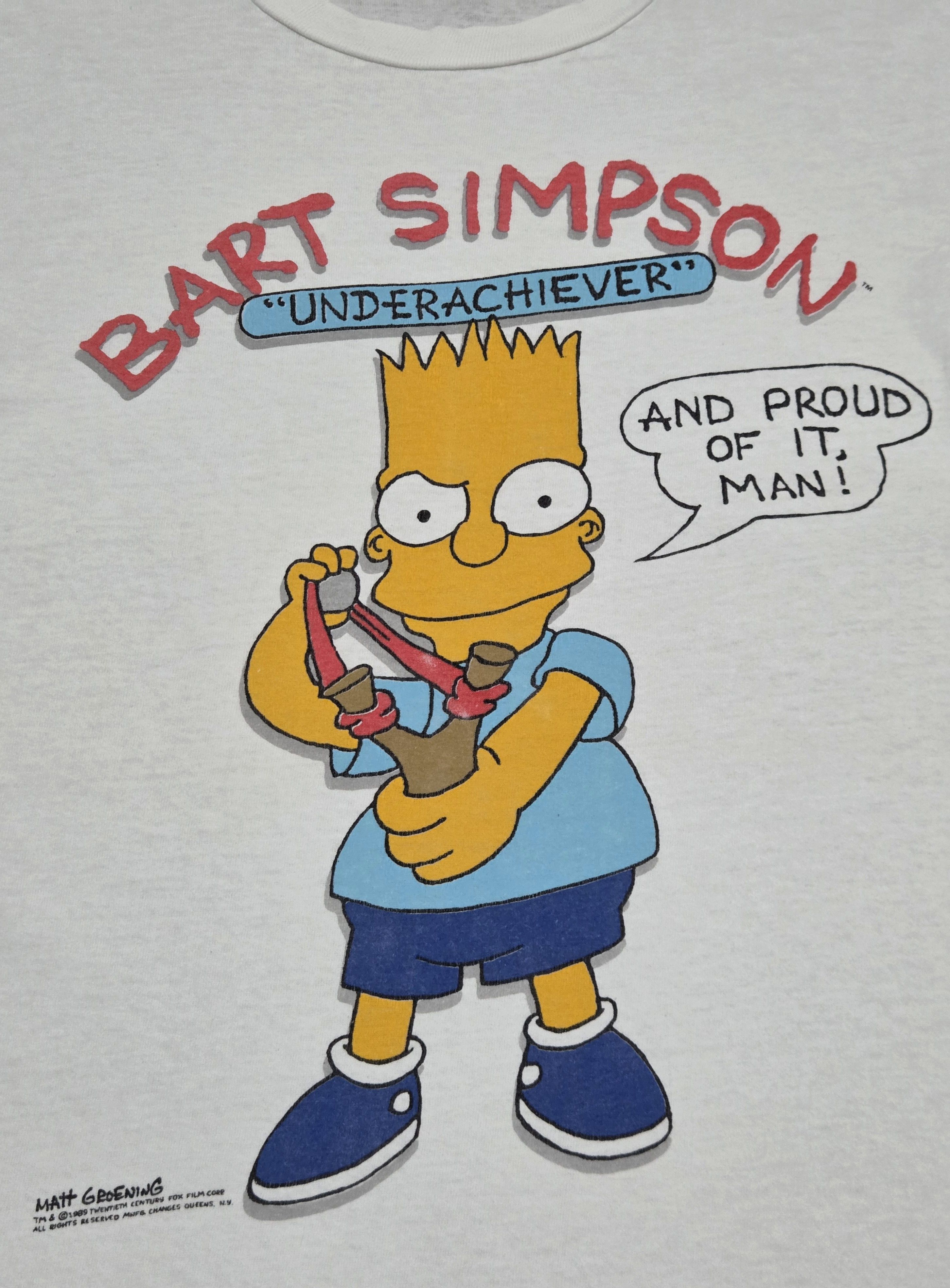 The Simpsons True Vintage 80s BART SIMPSONS Matt Groening Artwork T Shirt Size US L / EU 52-54 / 3 - 6 Thumbnail