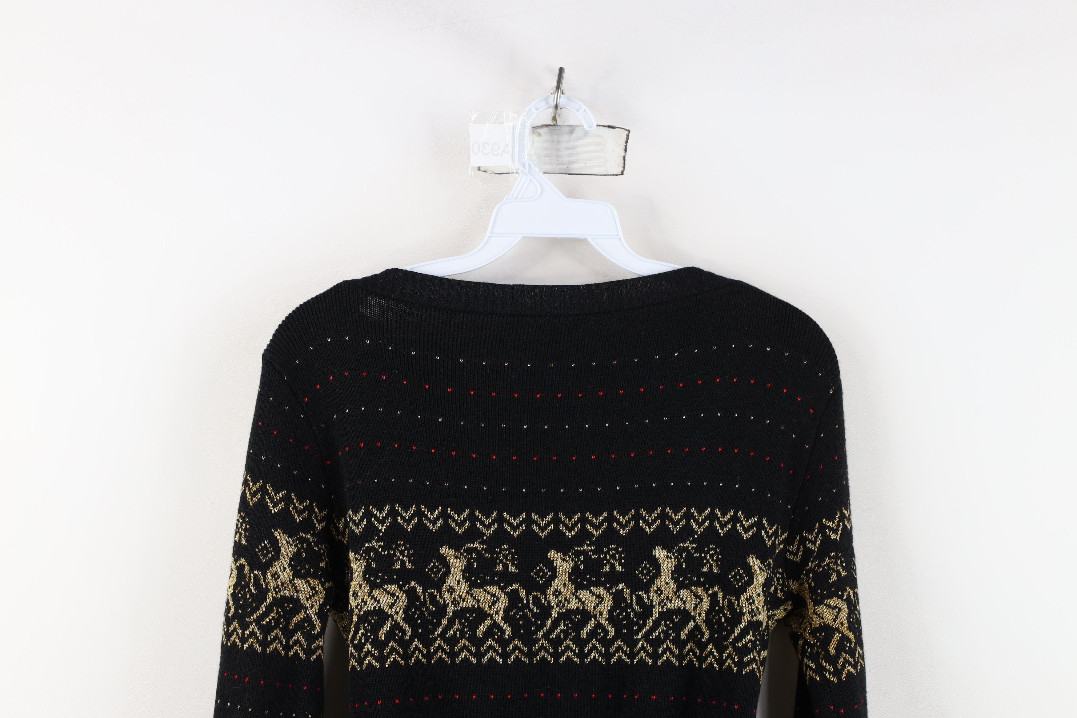 Vintage Vintage 70s Streetwear Christmas Reindeer Knit Sweater USA Size M / US 6-8 / IT 42-44 - 12 Thumbnail