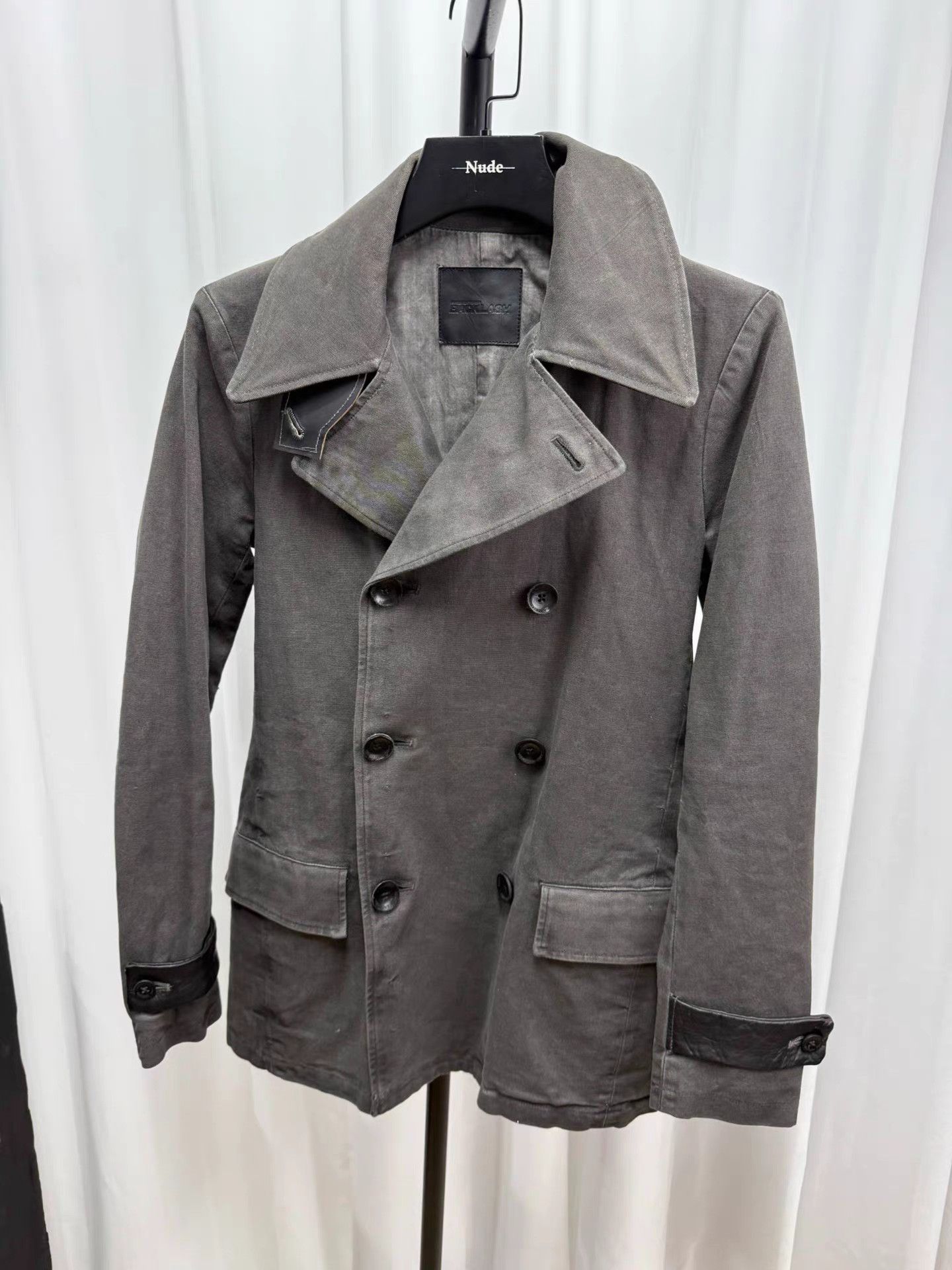 Isamu Katayama Backlash Backlash Panel Leather Washed Jacket K20 Size US S / EU 44-46 / 1 - 4 Thumbnail
