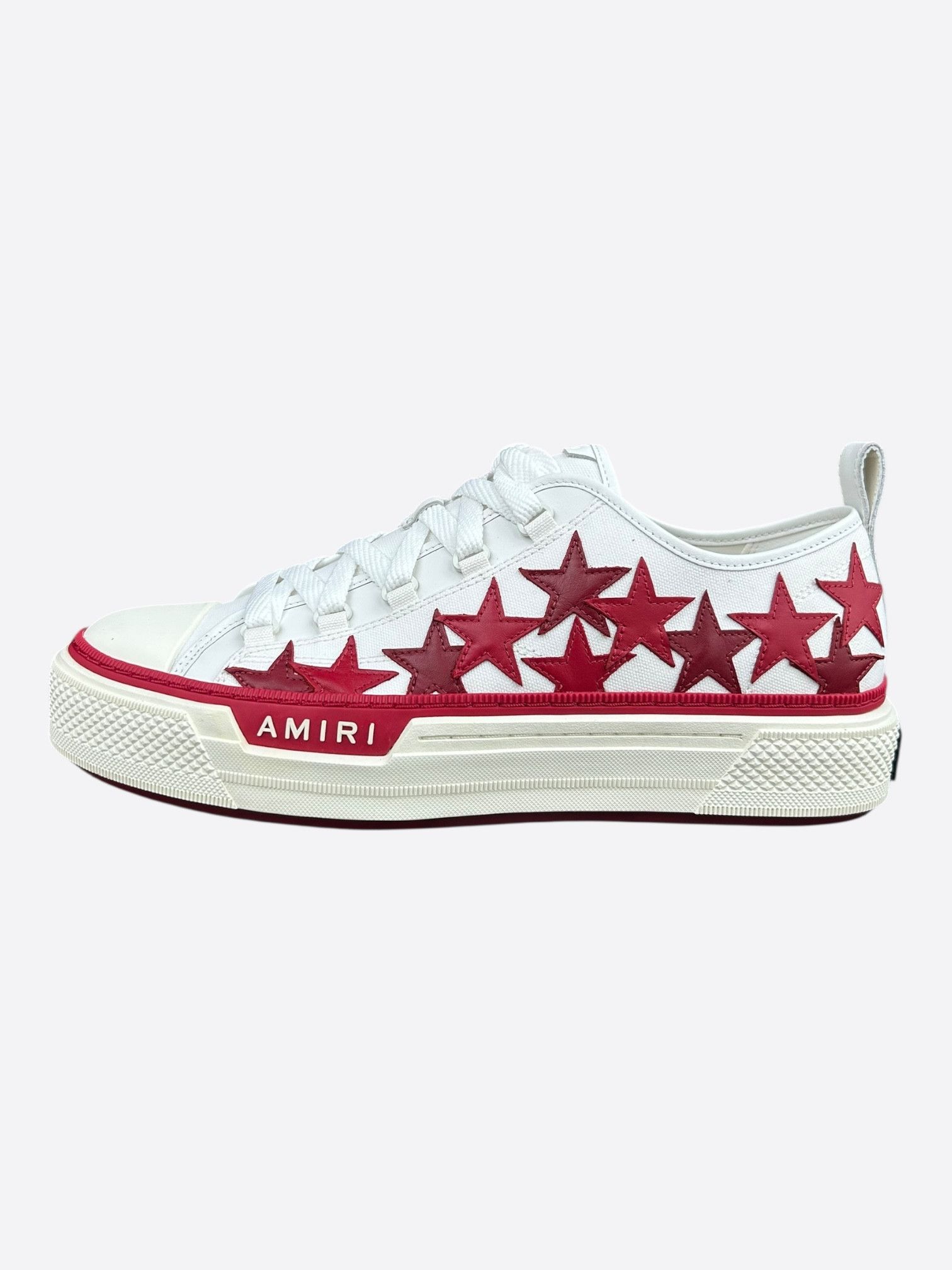 Amiri Amiri White & Red Stars Court Sneakers Size US 11 / EU 44 - 3 Thumbnail