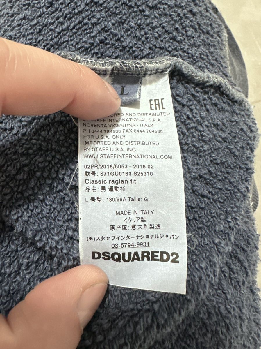Designer × Dsquared2 × Vintage Dsquared2 Blue Distressed Japan Tokyo Collection Sweatshirt Size US L / EU 52-54 / 3 - 9 Thumbnail