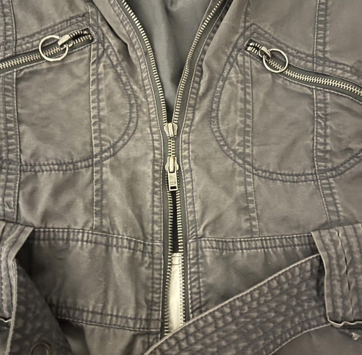 Diesel Vintage Diesel Zip Jacket Dress — Y2K / Military Utility Size XL / US 12-14 / IT 48-50 - 4 Thumbnail