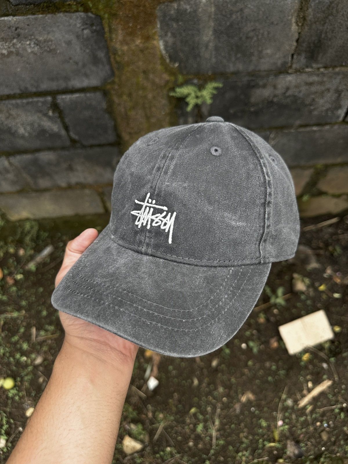 Stussy Stussy Basic Washed Low pro cap - Charcoal Size ONE SIZE - 1 Thumbnail
