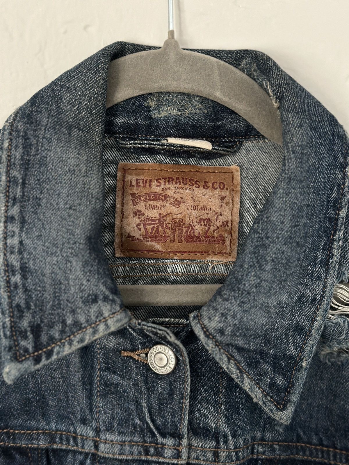 Levi's Japanese Levi’s 90s Vintage Distressed Jacket Size US S / EU 44-46 / 1 - 2 Thumbnail