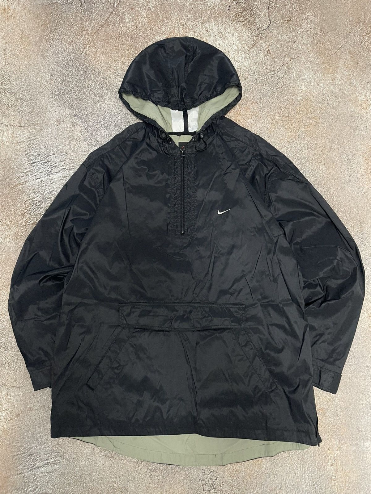 Nike Vintage Nike Nylon Drill Black Jacket Anorak Big Logo Size US XL / EU 56 / 4 - 3 Thumbnail