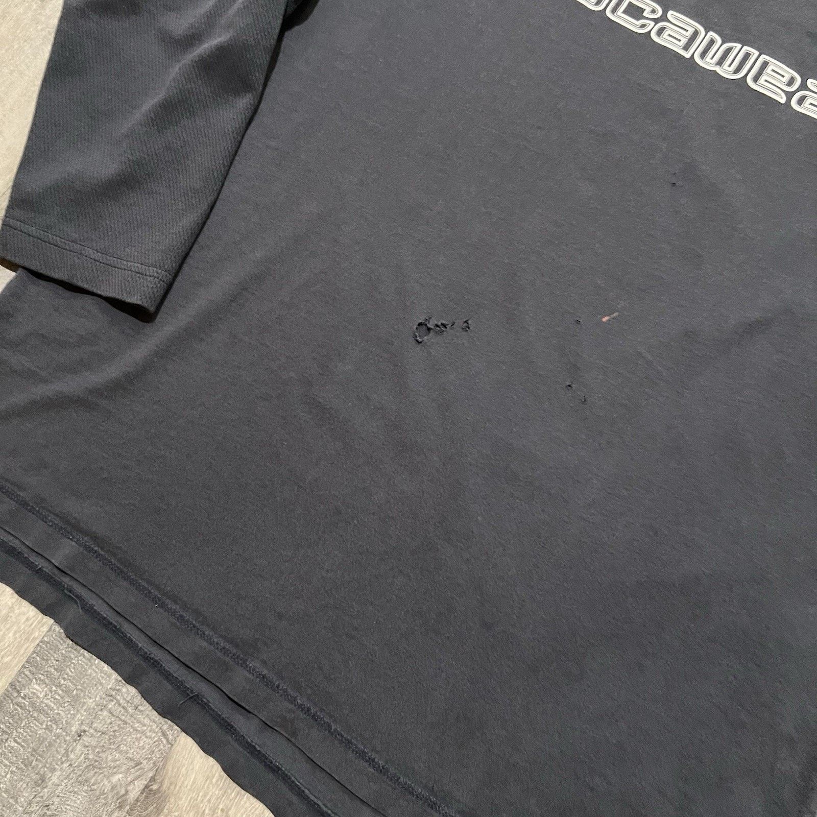 Rocawear VTG Rocawear Y2K Shirt Black Distressed Hip Hop Skater Shirt Size US XL / EU 56 / 4 - 4 Thumbnail
