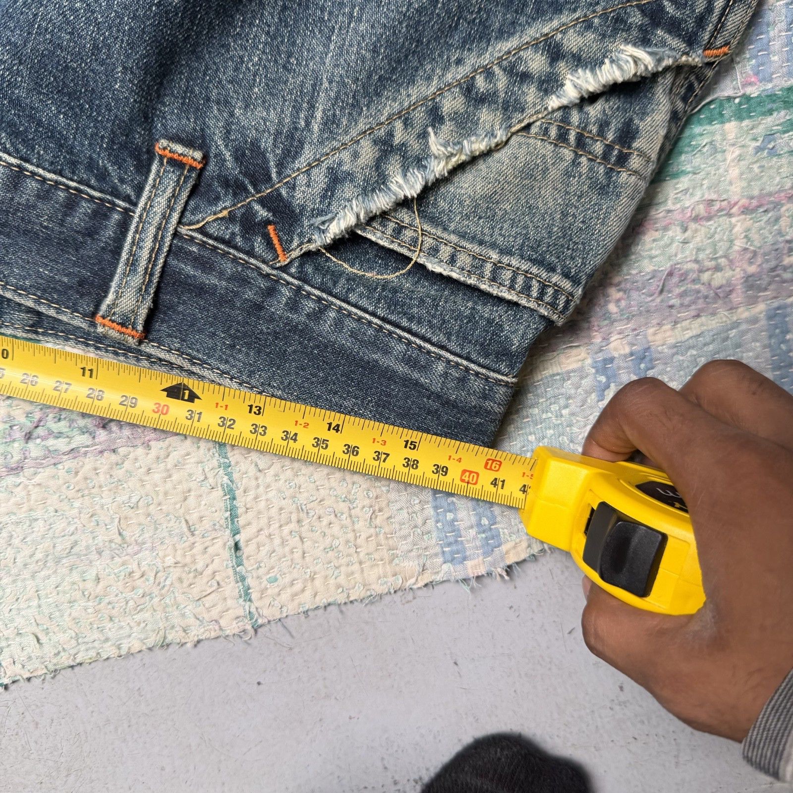 【mm】 Vintage 31X33 Carhartt 100 Years Denim Carpenter Jeans 1989