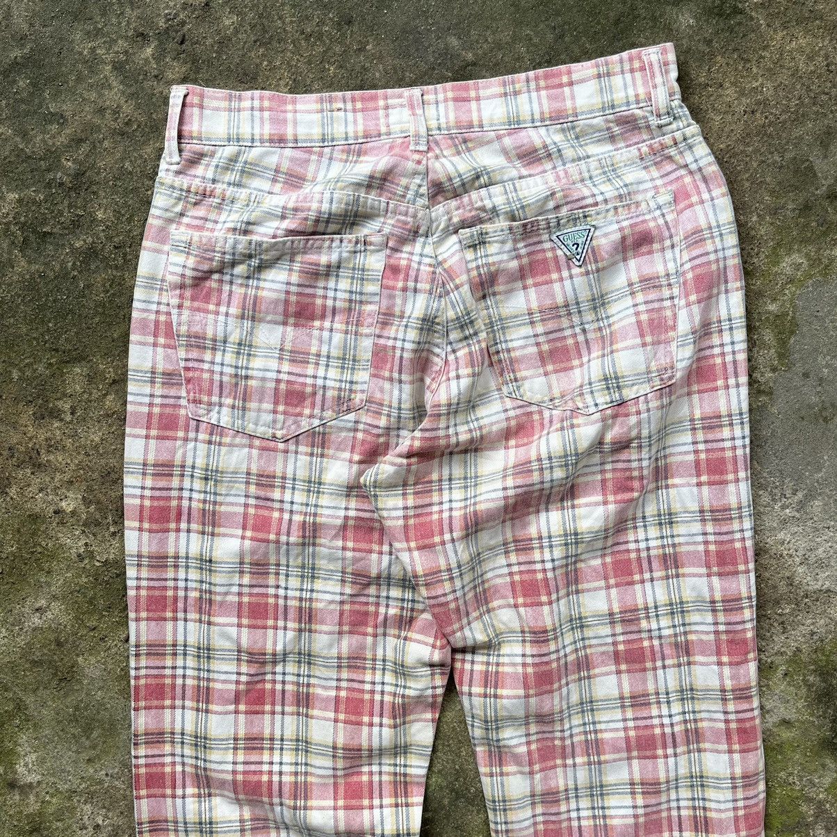 Guess × Vintage Vintage 80s Gues Georges Marciano Tartan Size US 31 - 11 Thumbnail