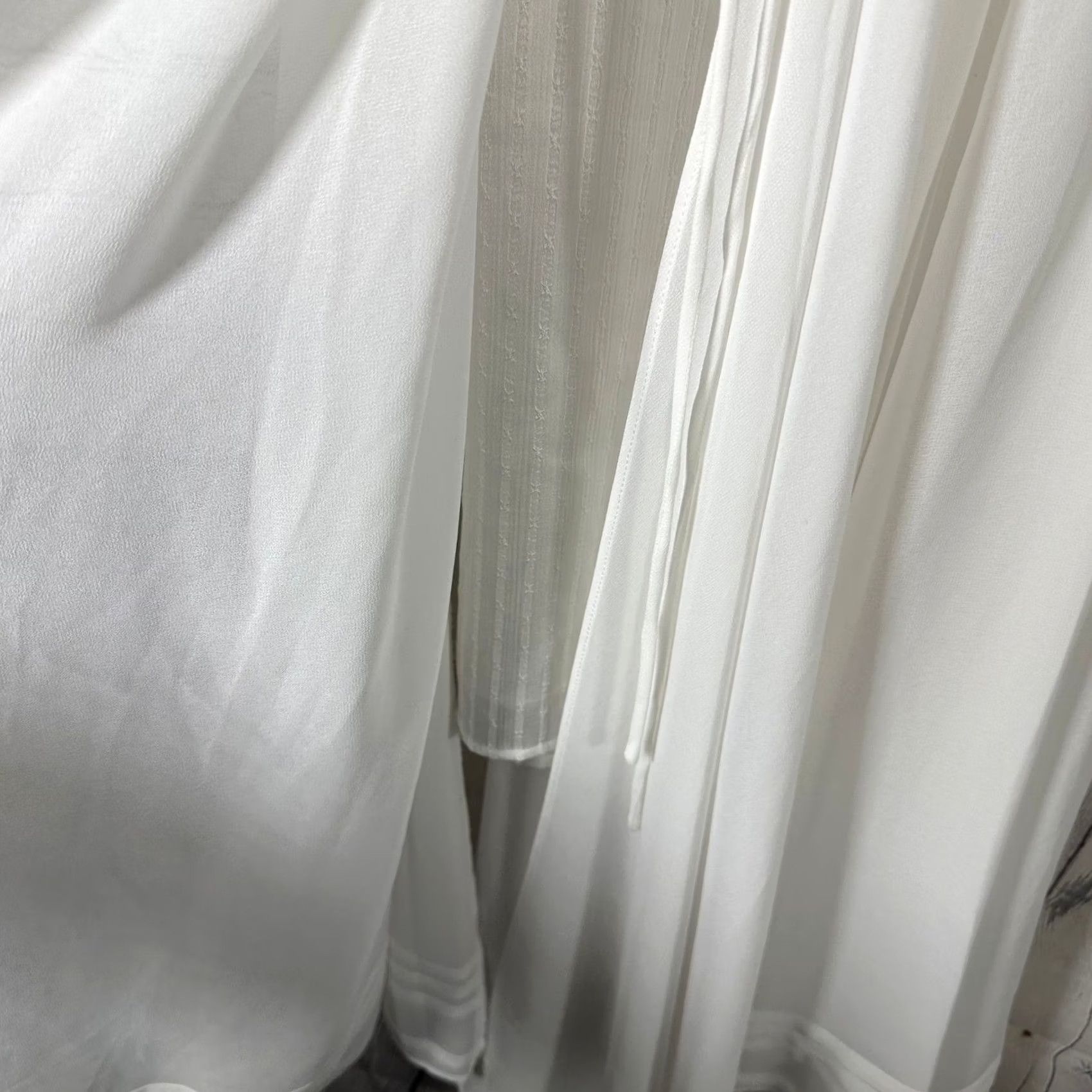 Allsaints AllSaints Celeste Dress White Sleeveless Midi V-Neck Handkerchief Hem Zipper A-Line Womens 4 Years Vintage: No Size S / US 4 / IT 40 - 7 Thumbnail
