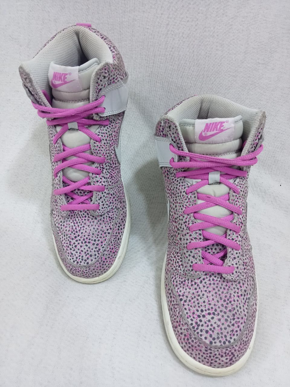 Nike Wmns Dunk High Skinny Print 'Medium Grey Laser Purple' 9 US Size US 9 / IT 39 - 5 Thumbnail