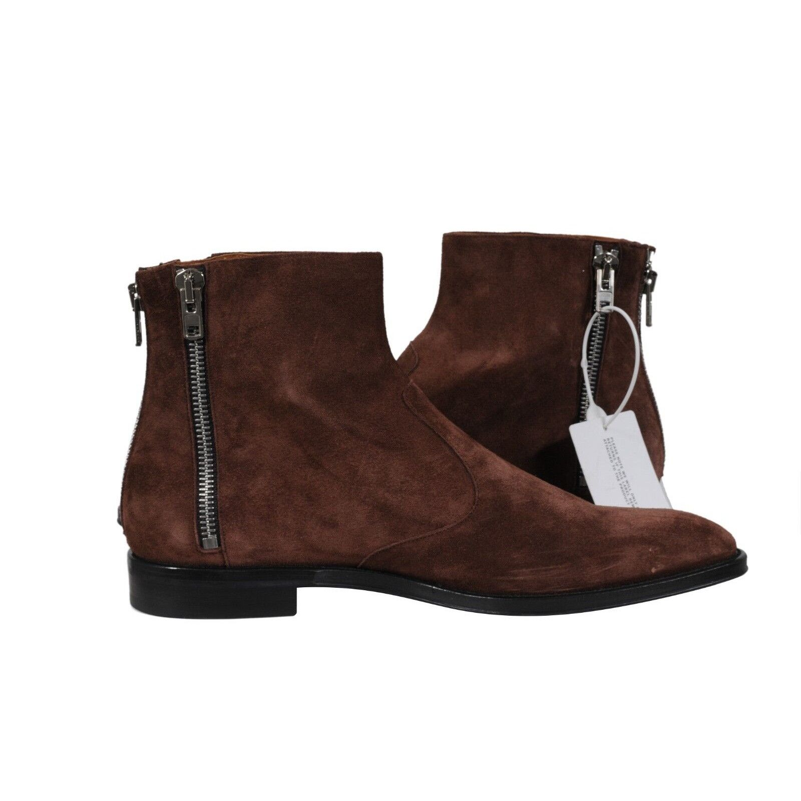 Givenchy Triple Zip Boots Brown Suede Diagonal Side Zip Size US 12 / EU 45 - 12 Thumbnail