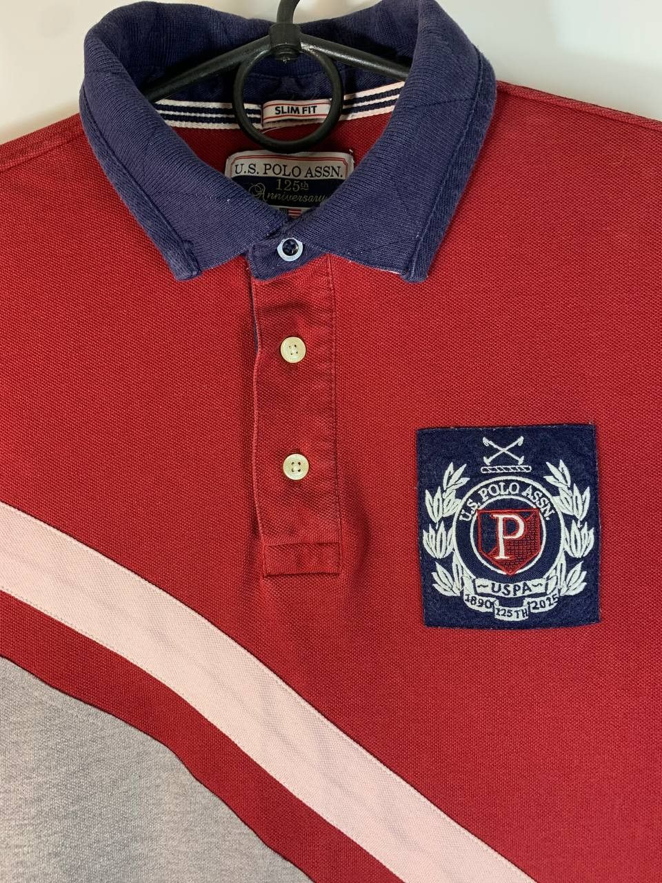 U.S. Polo Assn. × Vintage US POLO ASSN 125th Anniversary | Rugby Polo Shirt | Mens | Size US M / EU 48-50 / 2 - 2 Thumbnail