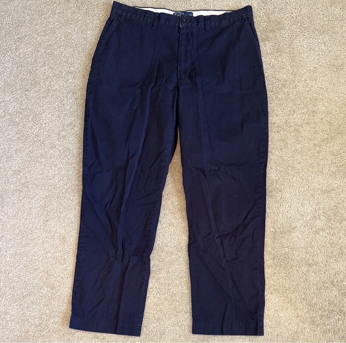 Polo Ralph Lauren Polo Ralph Lauren 100% Cotton Navy Blue Chinos Size US 36 / EU 52 - 1 Thumbnail