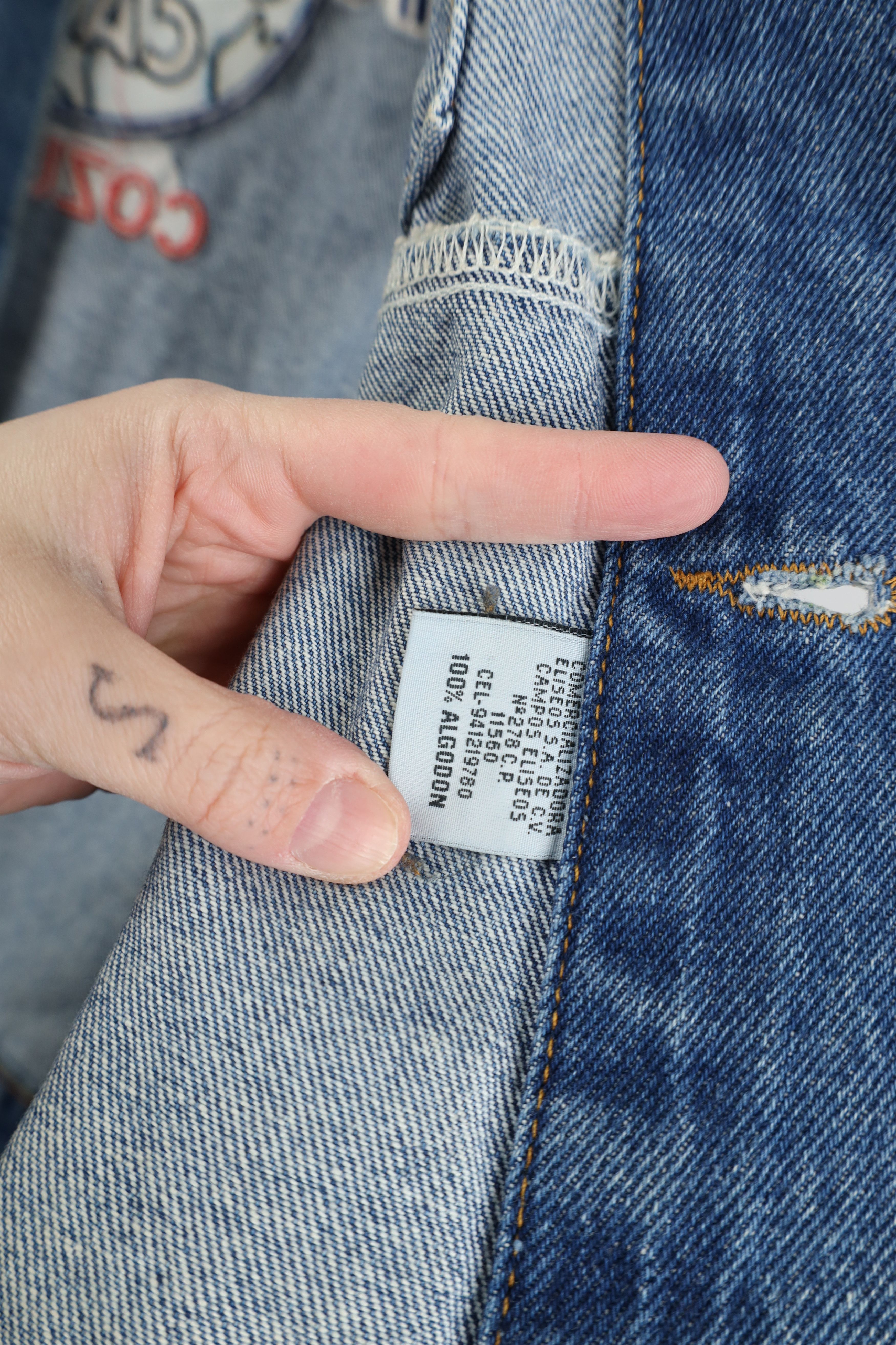 Hard Rock Cafe Vintage 90s Hard Rock Cafe The Planet Denim Trucker Jacket Size US M / EU 48-50 / 2 - 11 Thumbnail