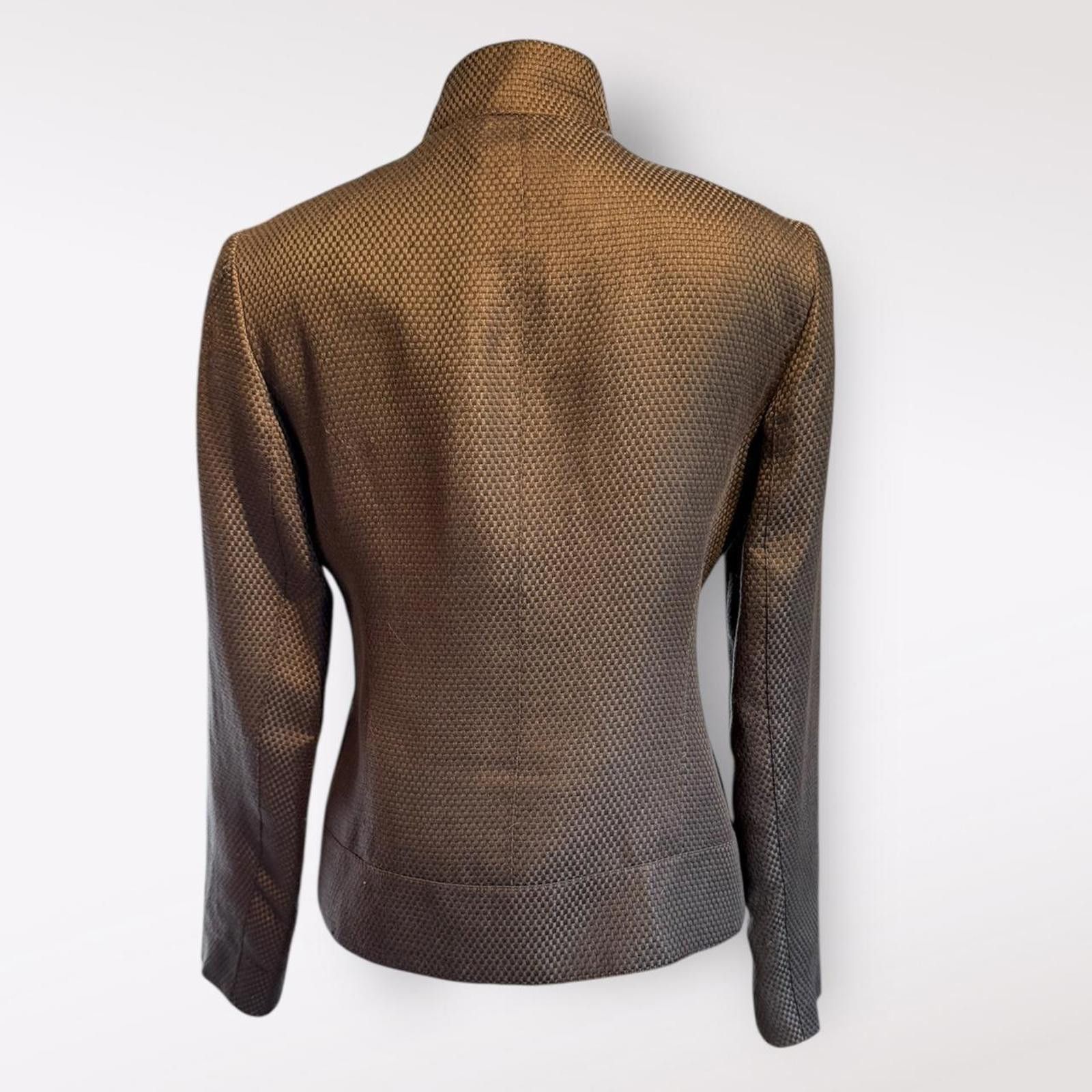 Lafayette 148 Lafayette 148 Women's Brown Tweed Jacket Size 2 Size XS / US 0-2 / IT 36-38 - 2 Thumbnail