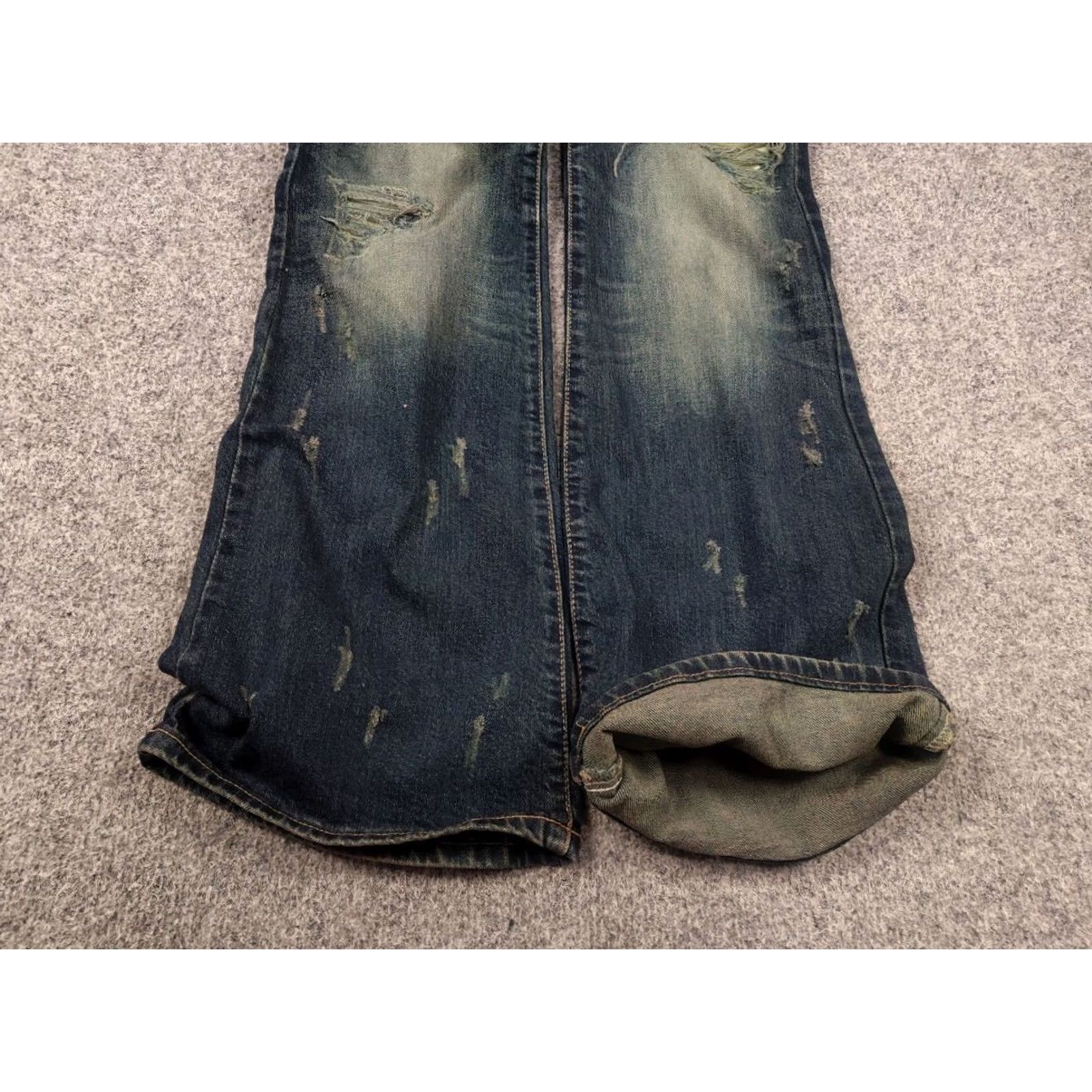 Levi's VINTAGE Levi's 529 Bootcut Jeans Distressed Denim 26 Blue 90s Gothic Grunge Women XS? Size 26" / US 2 / IT 38 - 6 Thumbnail