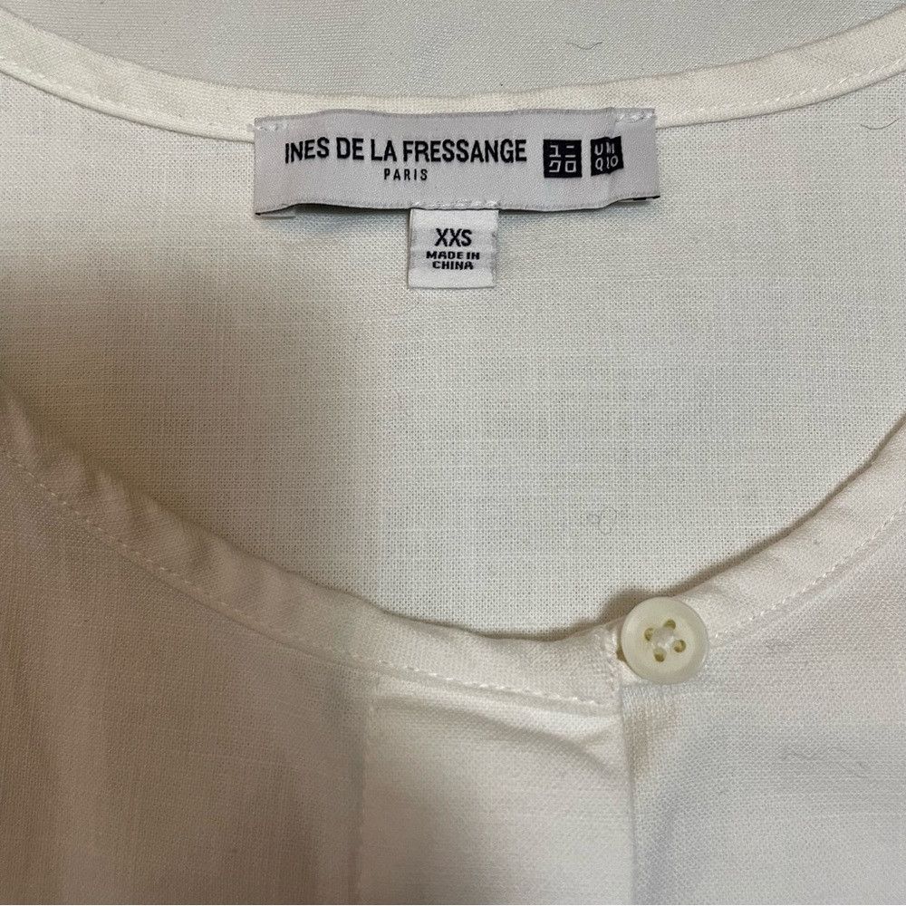 Uniqlo Ines de la Fressange Uniqlo Cotton White Summer Coat Size X Size XXS / US 00 / IT 34 - 7 Thumbnail