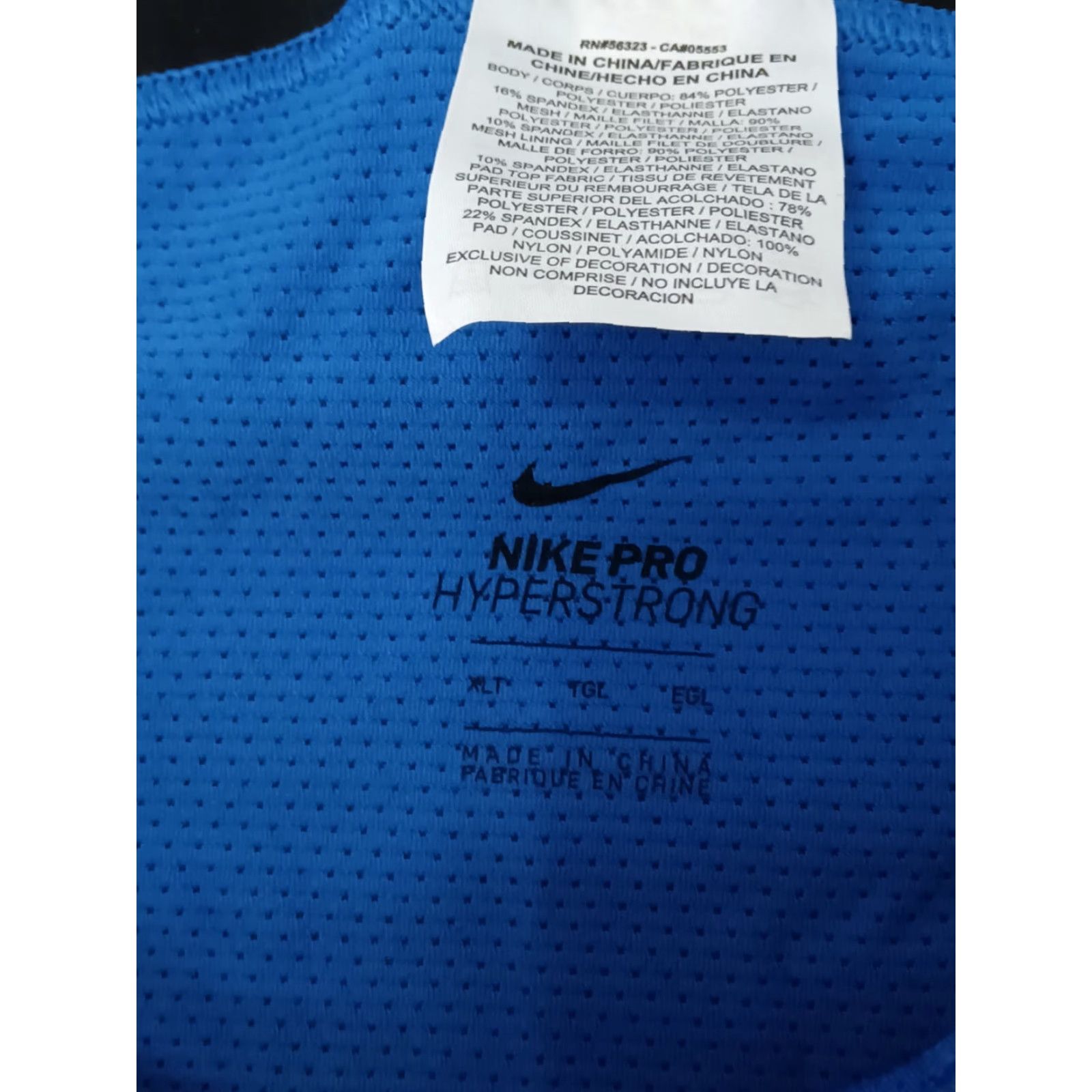 Nike Nike Pro Hyperstrong Men's Pants Tights Padded Blue XS? (Note: original size XLT) Size US 36 / EU 52 - 6 Thumbnail