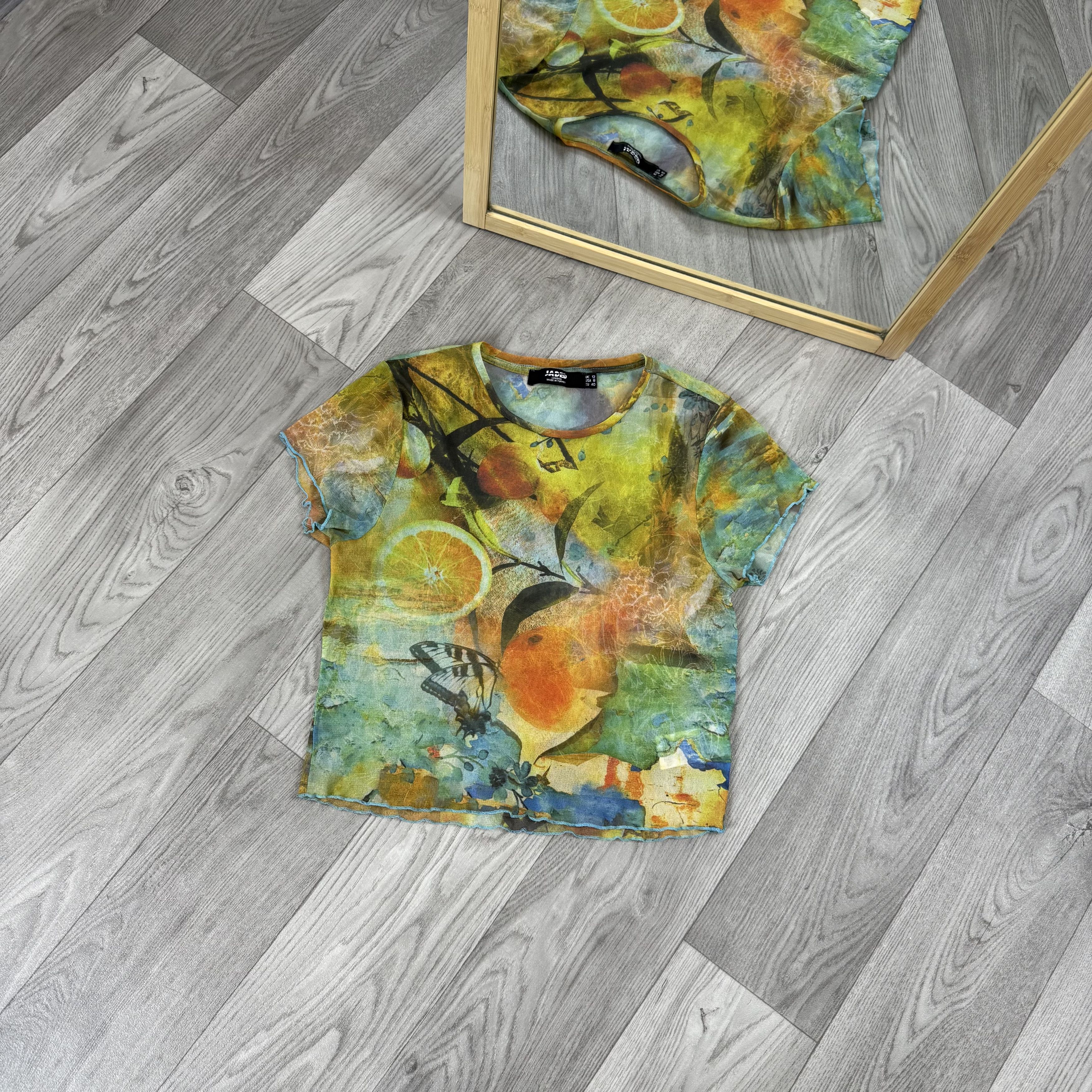Jaded London Jaded London Mesh Avant Garde Crop Top Tee Shirt Size M / US 6-8 / IT 42-44 - 1 Thumbnail