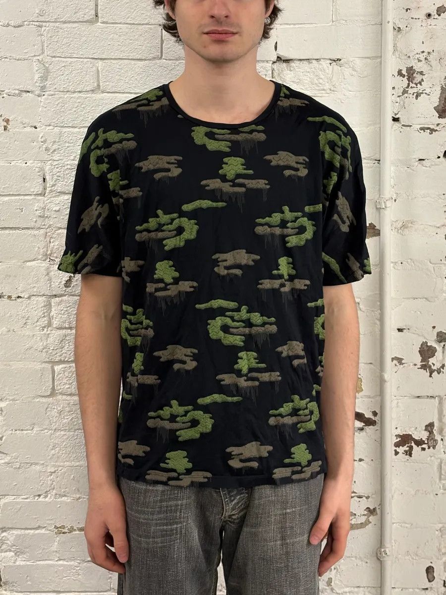 Emporio Armani FW2018 Emporio Armani Green Lands Cloudy Black T-Shirt Size US M / EU 48-50 / 2 - 2 Thumbnail