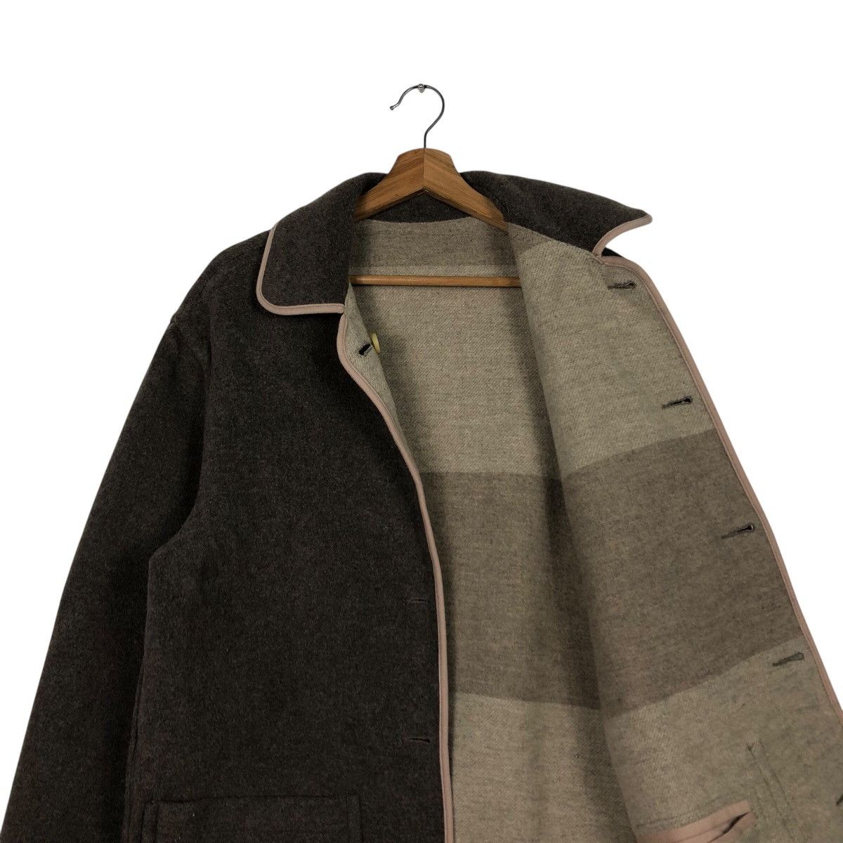 Vintage 📌Vintage Wool Chore Jacket Reversible Trussardi Jeans Size US XS / EU 42 / 0 - 15 Thumbnail