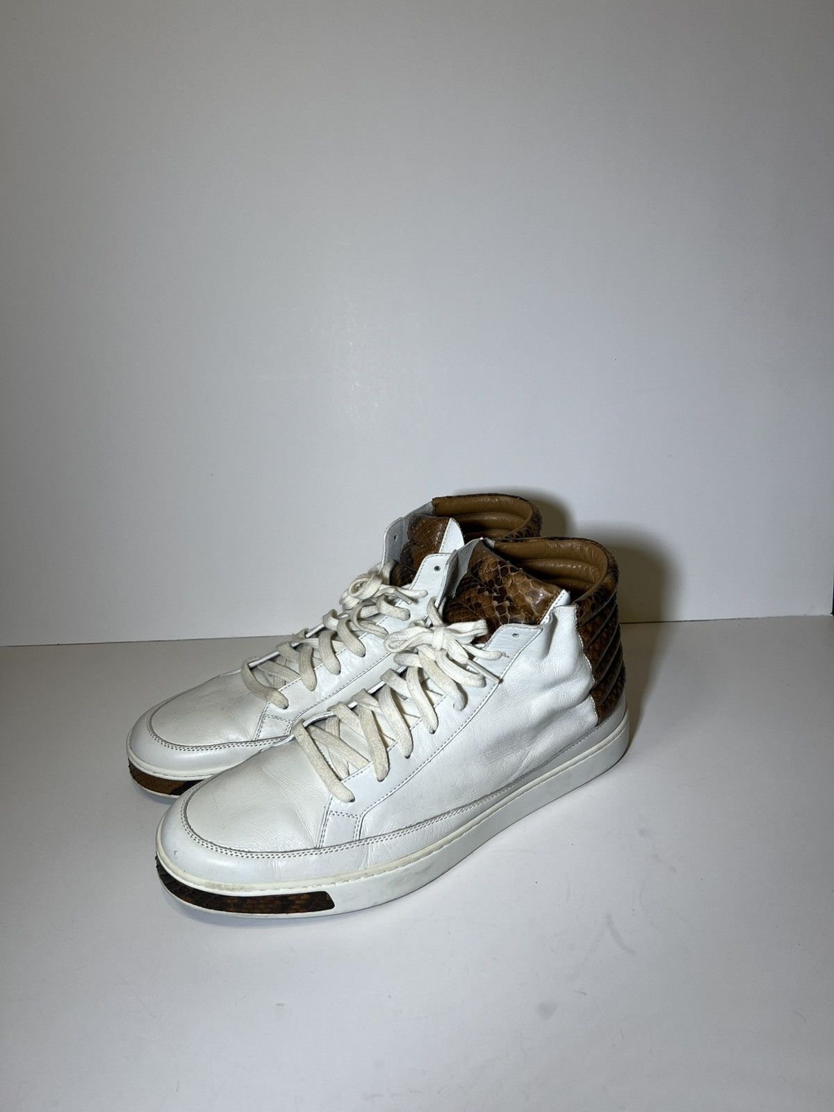 Gucci limited edition Gucci men's python skin high-top sneakers Size US 10.5 / EU 43-44 - 1 Thumbnail