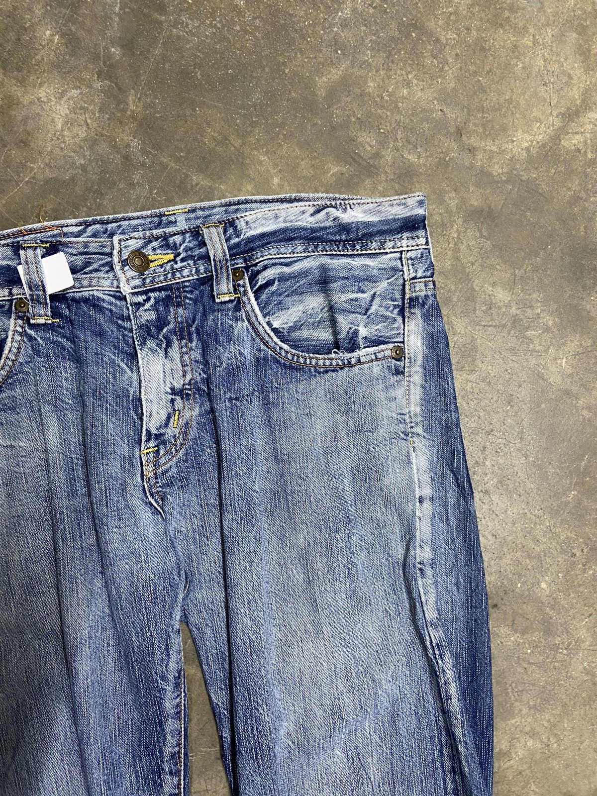 If Six Was Nine Vintage Edwin Jeans Distressed flare jeans faded denim Size US 34 / EU 50 - 6 Thumbnail
