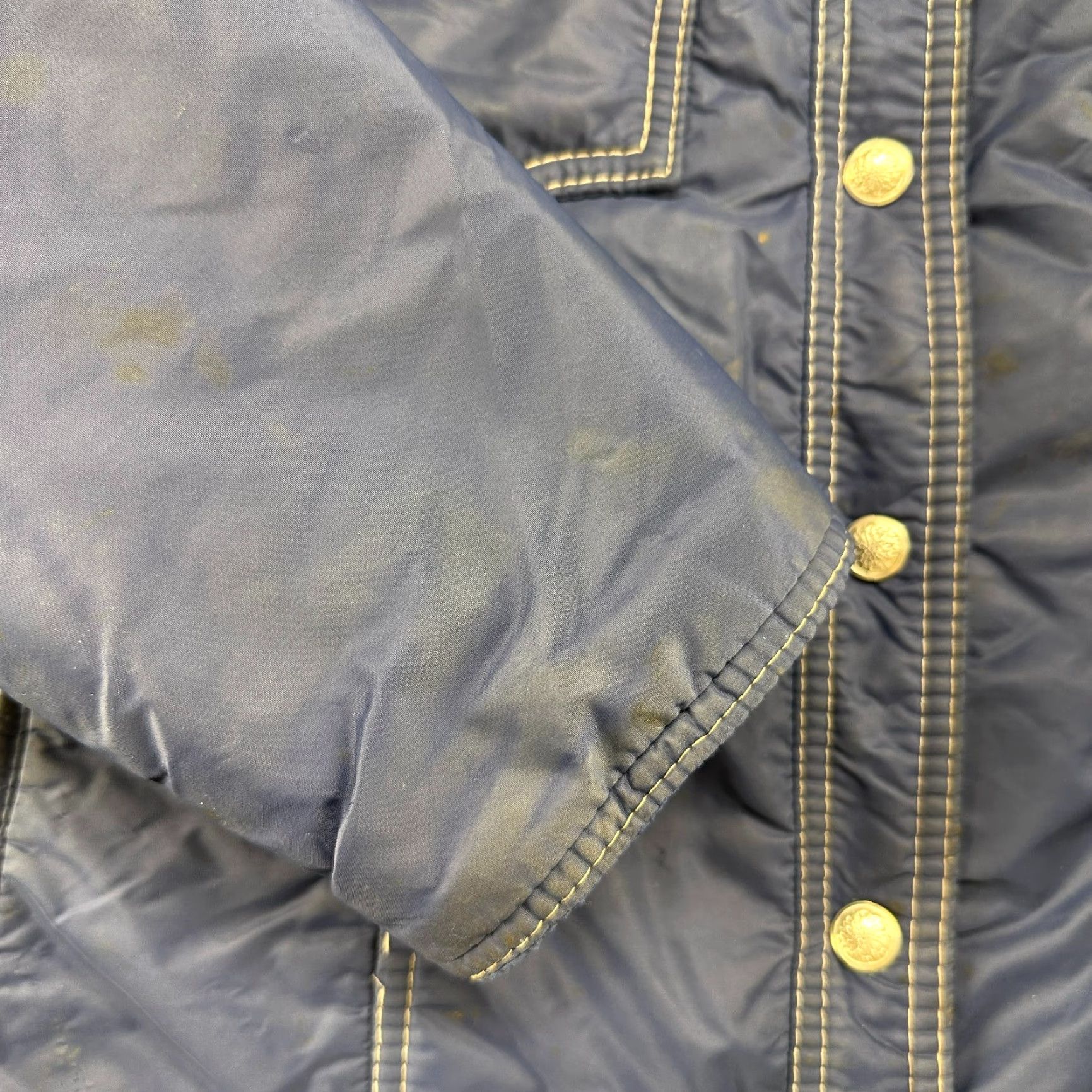 Vintage VINTAGE Black Bear Jacket Womens L Blue Navy Puffer Trucker Down Snap Talon 70s Size L / US 10 / IT 46 - 5 Thumbnail