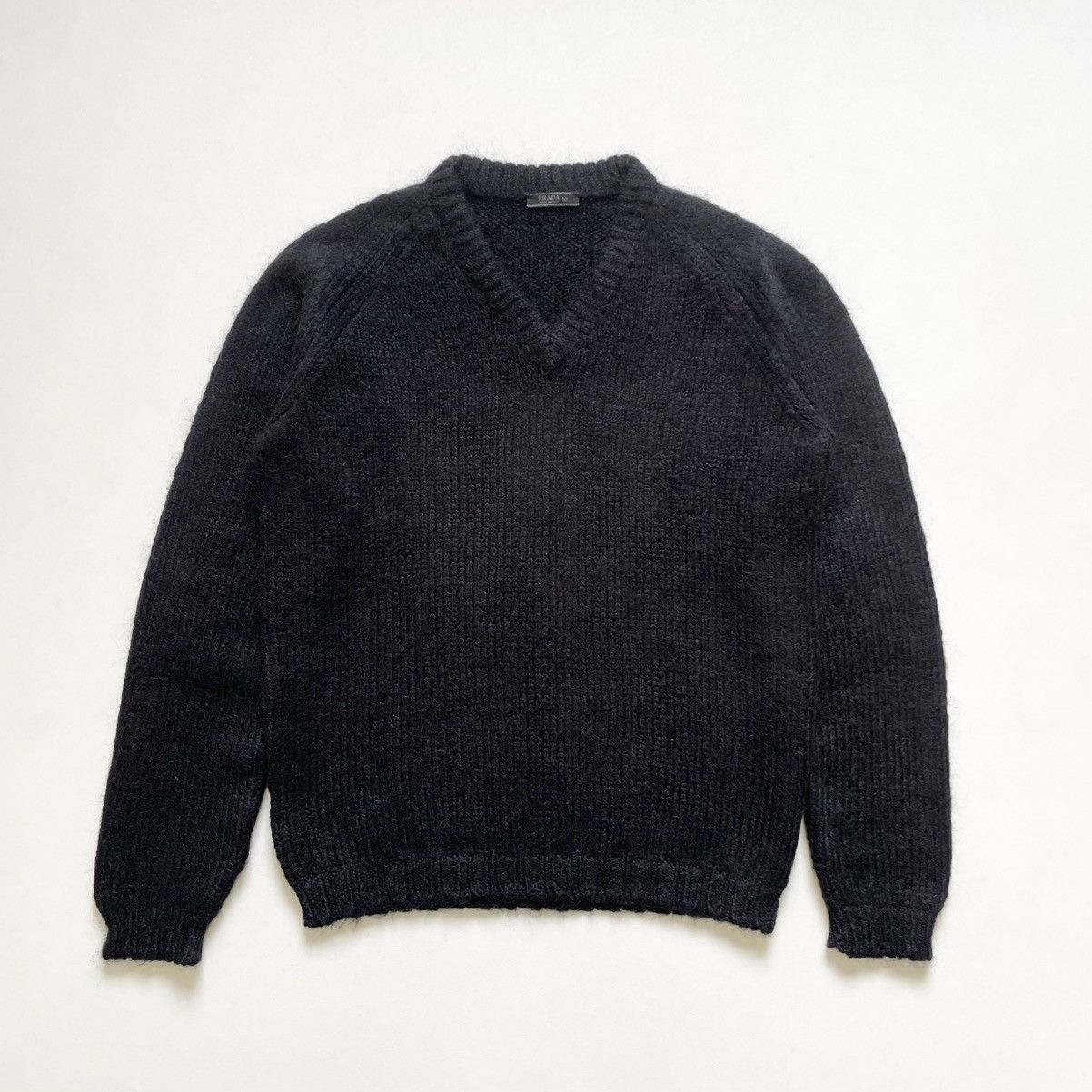 Prada Mid 2000s Black Mohair Wool Sweater Size US L / EU 52-54 / 3 - 15 Thumbnail
