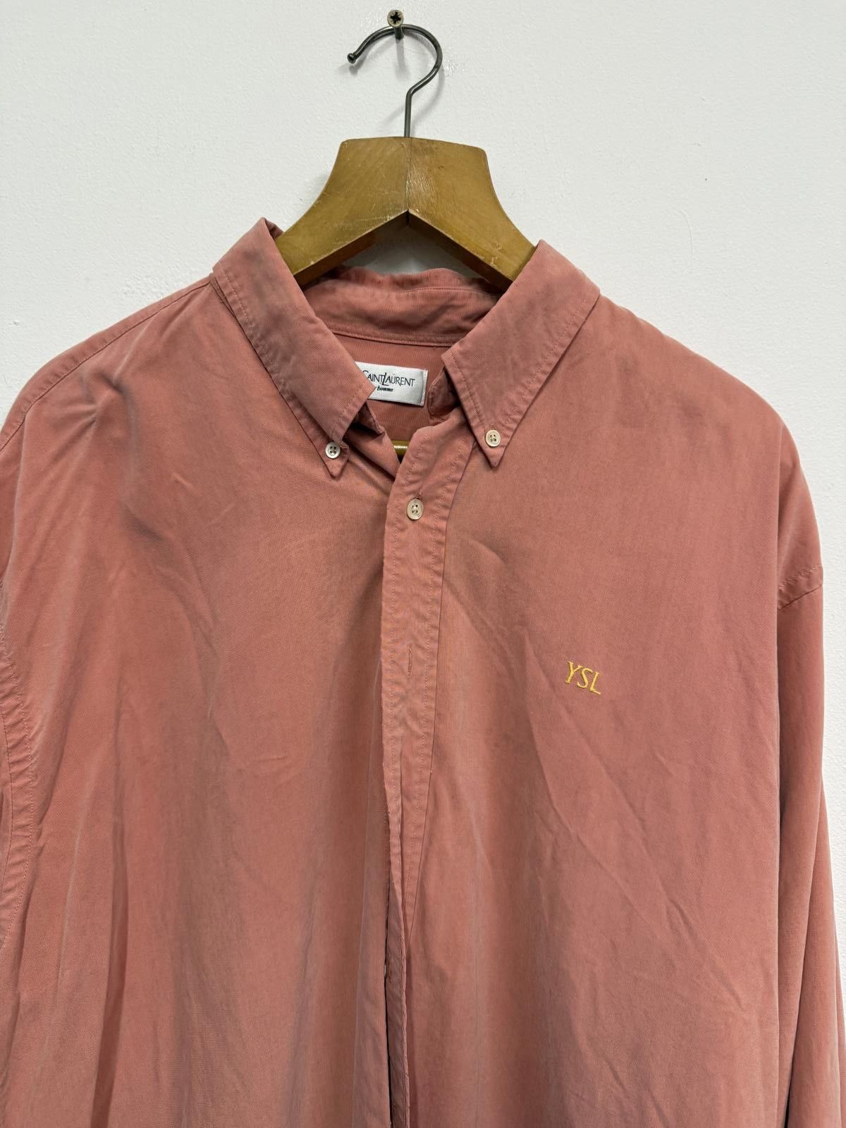 Yves Saint Laurent Yves Saint Laurent Pour Homme Button-Up Shirt XL Rust Orange Size US XL / EU 56 / 4 - 3 Thumbnail