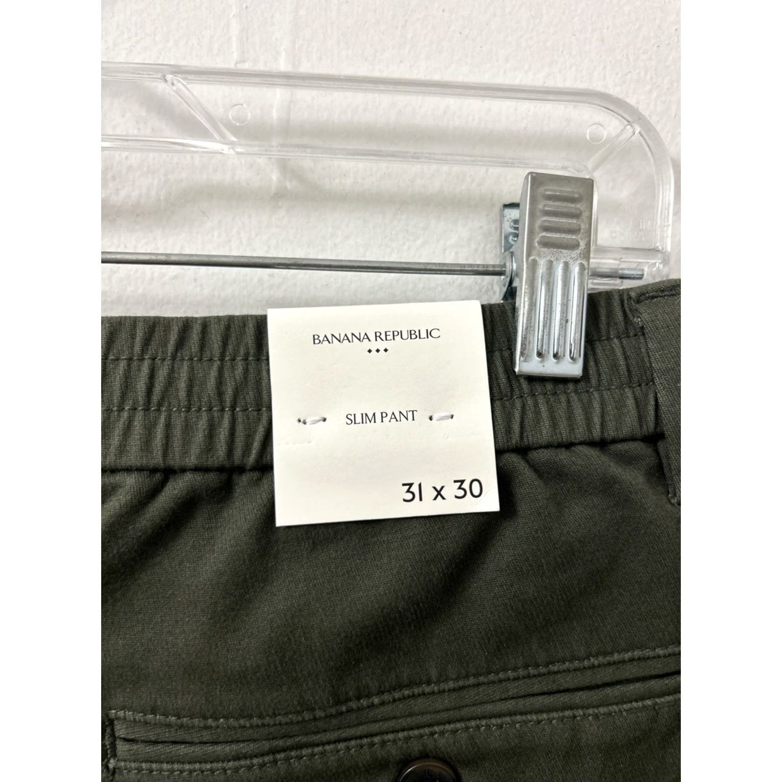 Banana Republic Banana Republic Traveller Pants Mens 31x30 Green Slim Chino NWT Yoga? Size US 31 - 5 Thumbnail