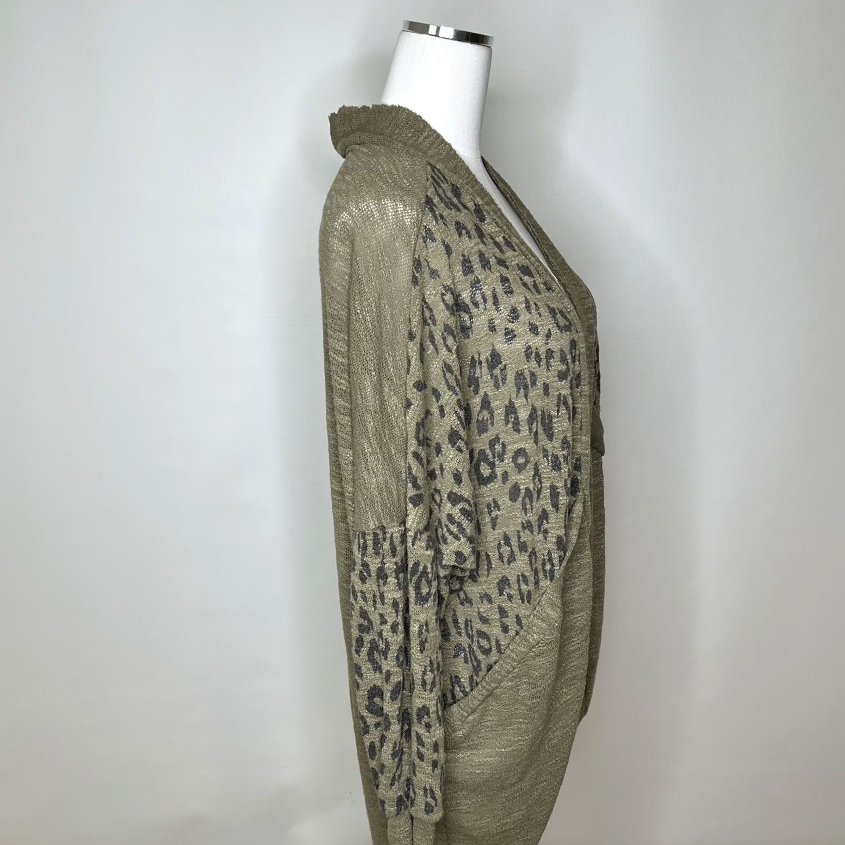 Vintage VINTAGE Daytrip Cardigan Womens S Cheetah Animal Print Open Knit Dolman Sleeve Relaxed Fit Casual Size S / US 4 / IT 40 - 2 Thumbnail