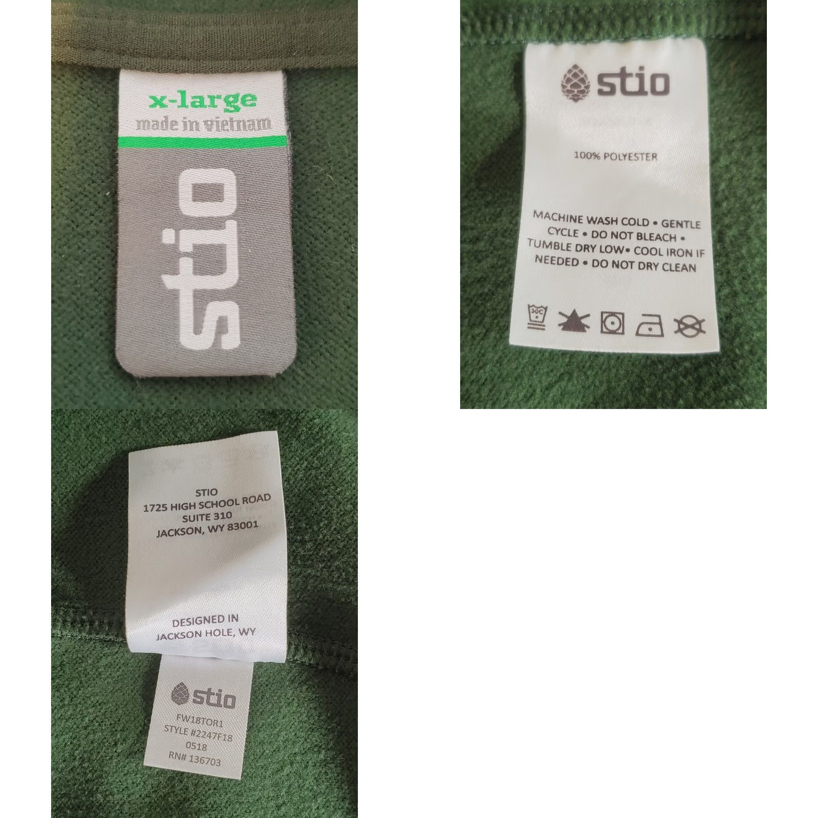 Vintage Stio Gannett Peak Fleece Half Zip Pullover Green Heather 2247 Men's XL Size US XL / EU 56 / 4 - 8 Thumbnail