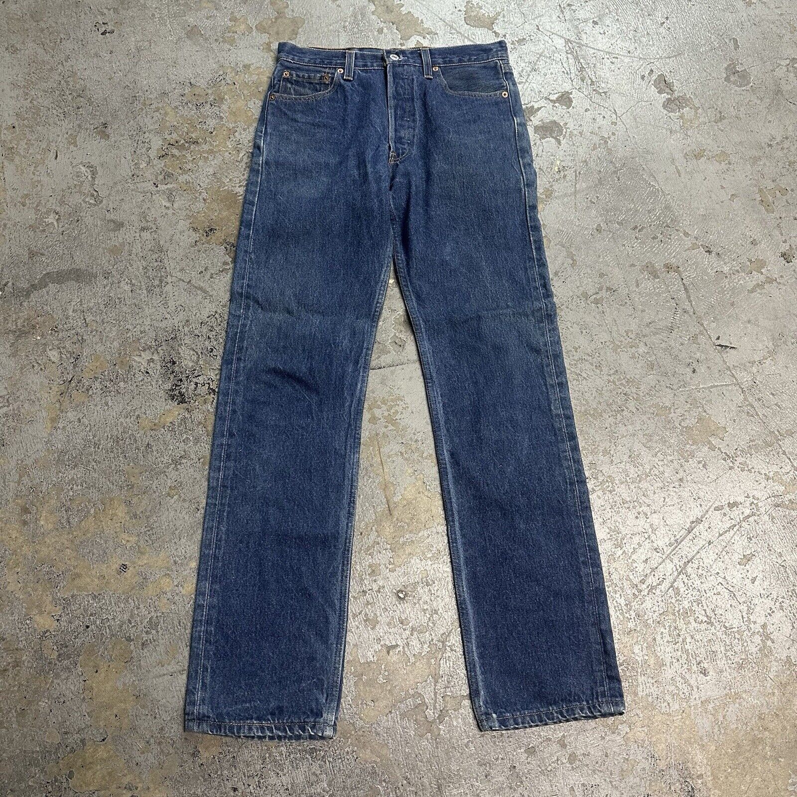 Levi's × Vintage Vintage 90s Levi’s 501 Dark Wash Denim Jeans 31x36 Size US 31 - 1 Thumbnail