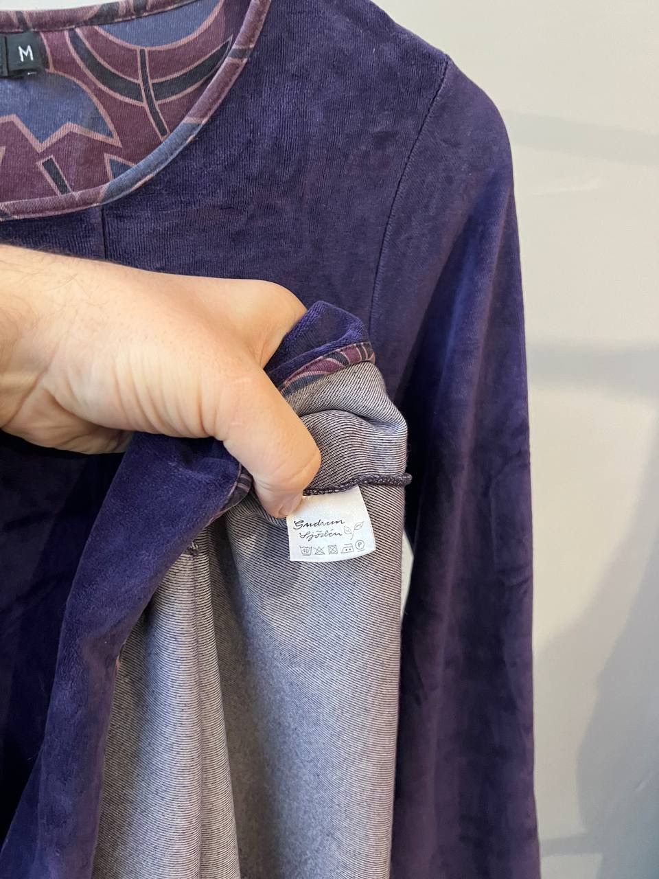 Gudrun Sjoden GUDRUN SJODEN PURPLE VELOUR ORGANIC COTTON CASUAL DRESS M Size M / US 6-8 / IT 42-44 - 6 Thumbnail