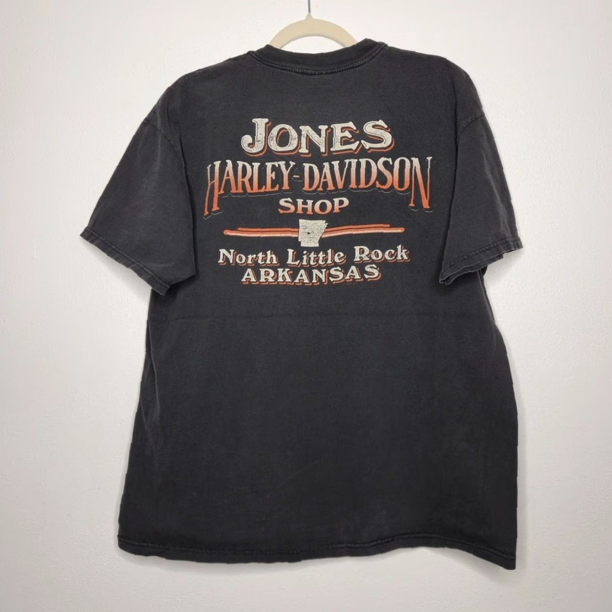 Harley Davidson VINTAGE Harley Davidson Eagle Pocket Black Double Sided Shirt XL Unisex Adults HD Stripe Boss? Size US XL / EU 56 / 4 - 6 Thumbnail