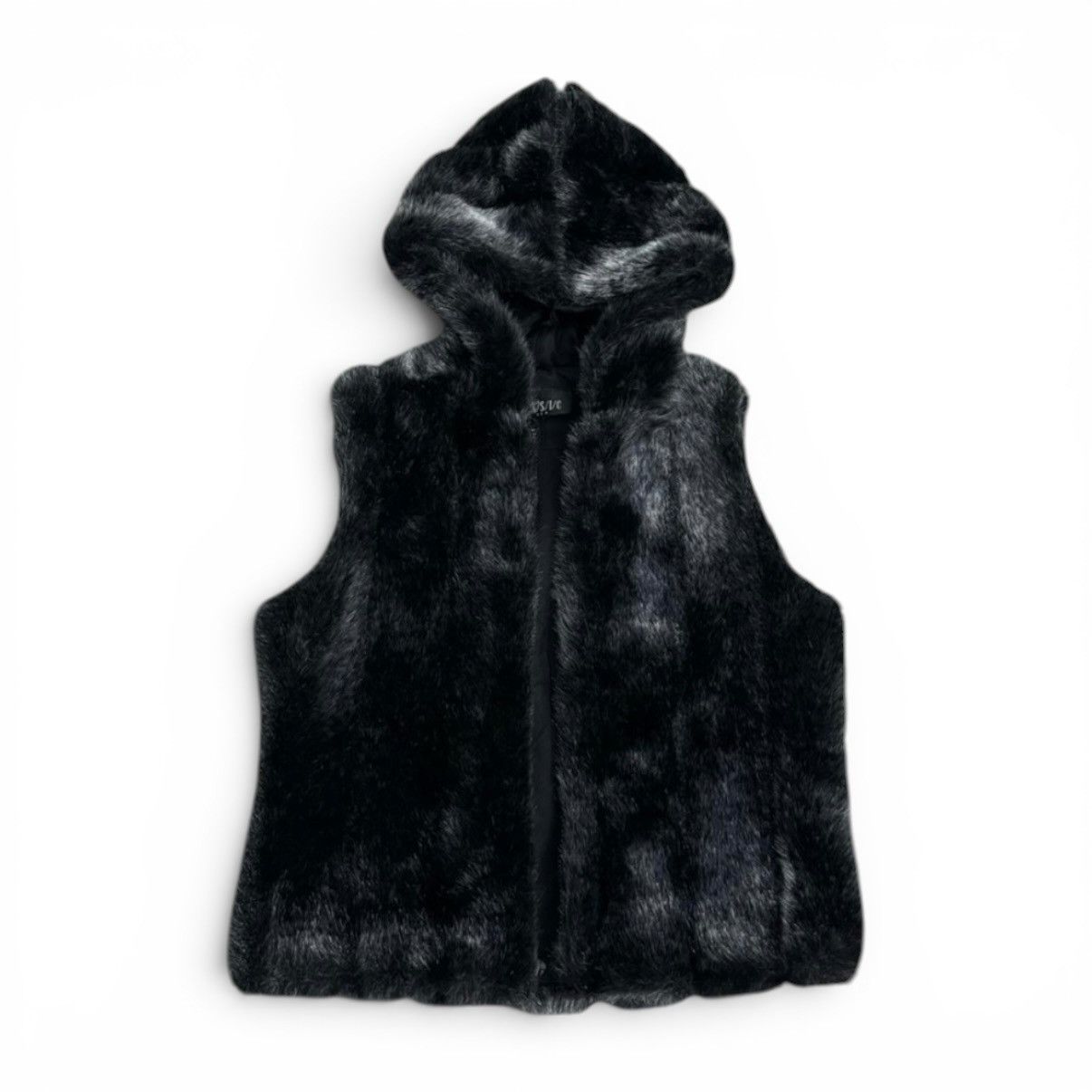 Other Vintage Grey Faux Fur Hooded Vest Size S / US 4 / IT 40 - 1 Thumbnail