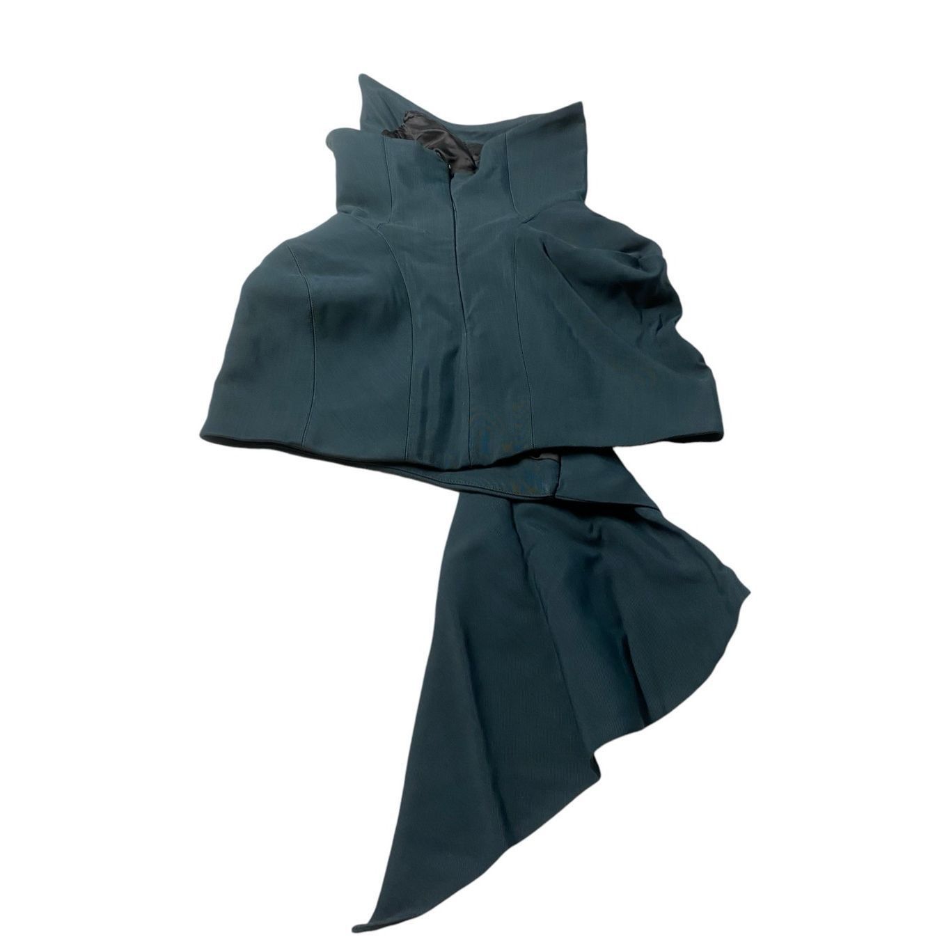 MUGLER Strapless Mini Dress in Dark Green Size 36 Small 2-4