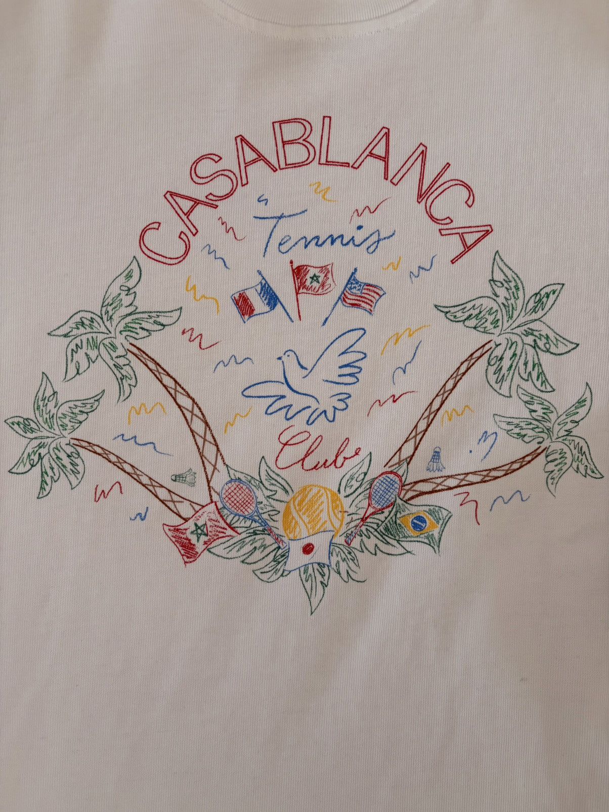 Casablanca Casablanca “Crayon Tennis Club” T-Shirt, Size L Size US L / EU 52-54 / 3 - 2 Thumbnail