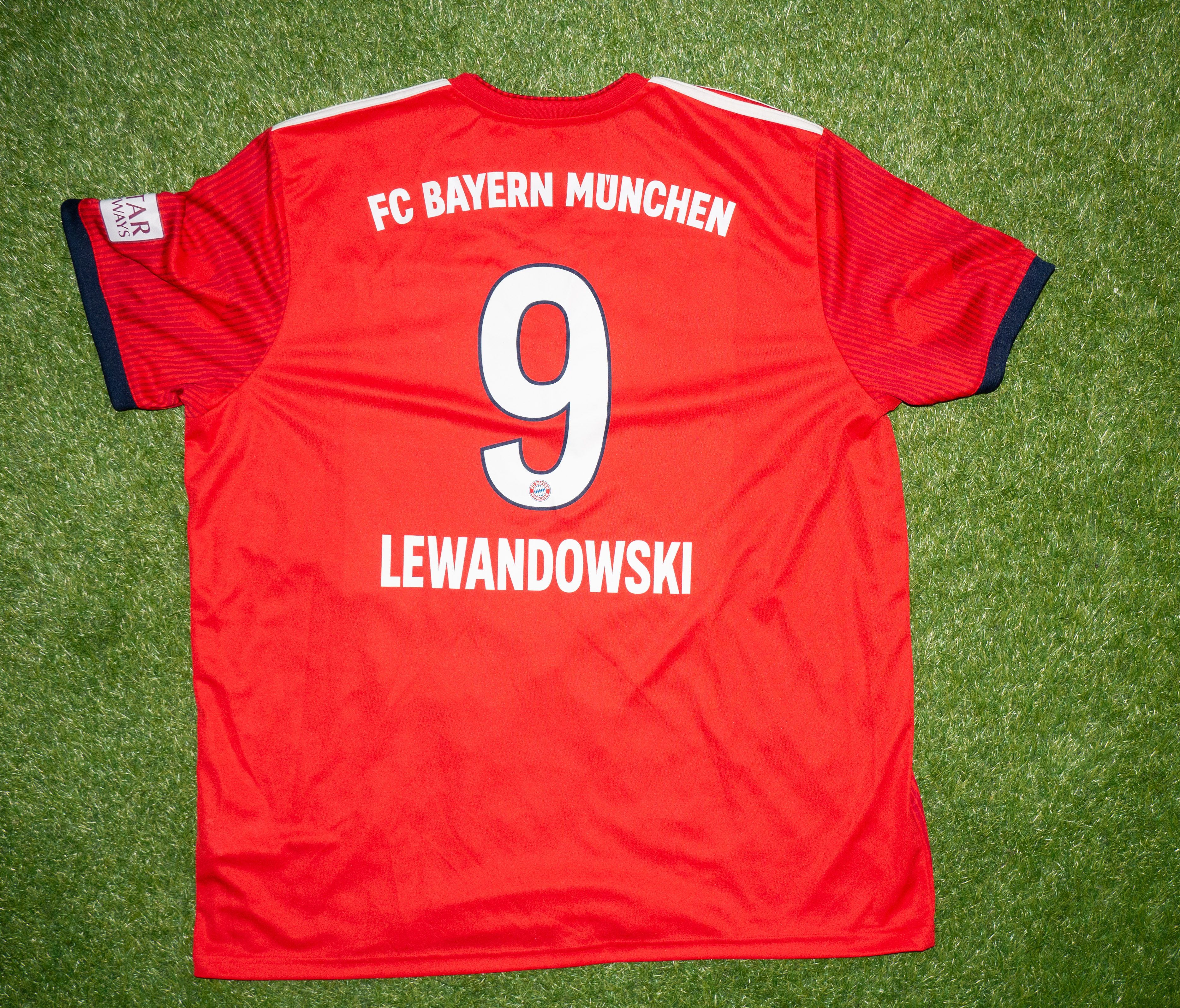 Adidas x Bayern #9 Lewandowski Soccer Jersey Football 2XL