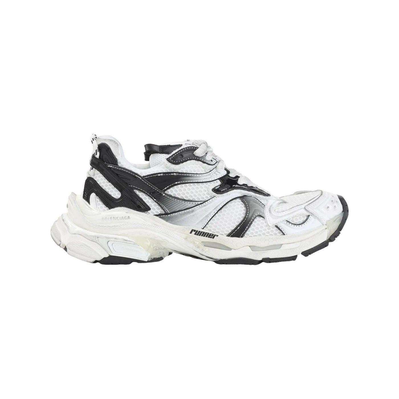 BALENCIAGA Runner 2 White/Black Sneakers New & Authentic (Me