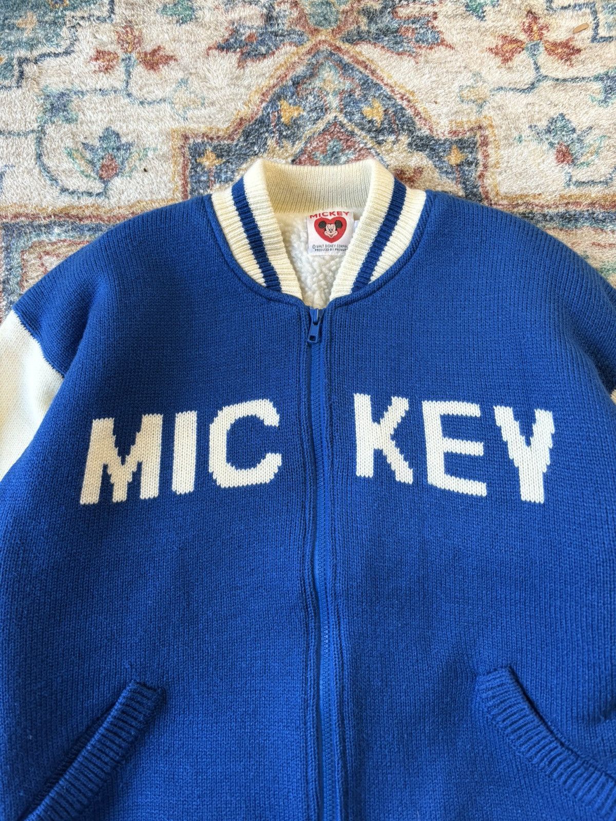 Mickey Mouse Vintage Mickey Mouse Sherpa Lined Zip-up Sweater Jacket Size US L / EU 52-54 / 3 - 4 Thumbnail