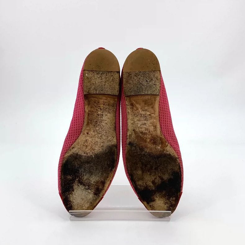 Chanel Chanel Red Bow Flat Shoes Size 38 -2505 Size US 7 / IT 37 - 5 Thumbnail