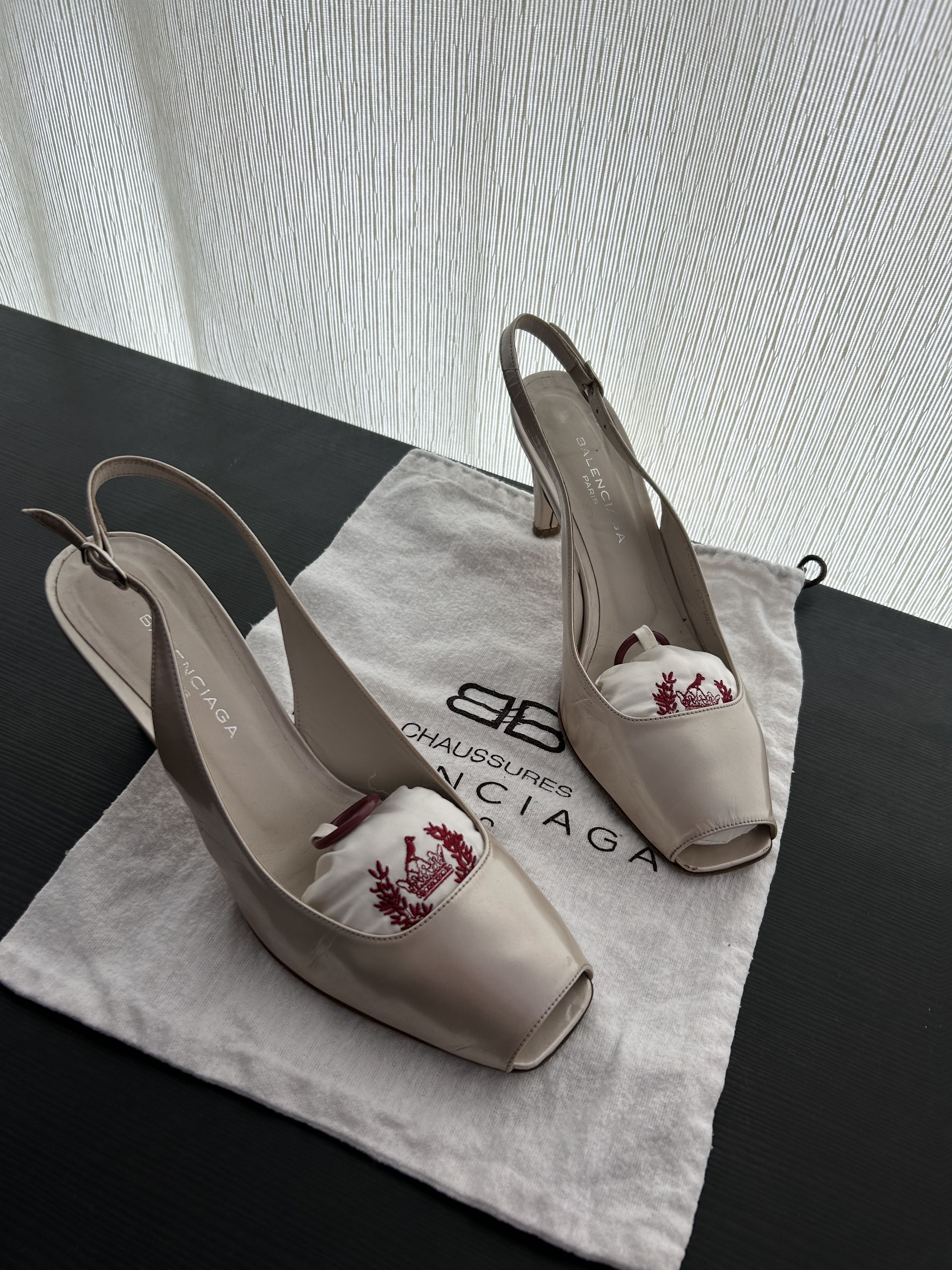Balenciaga Balenciaga Open-Toe Slingback Heels Size US 9 / IT 39 - 1 Thumbnail