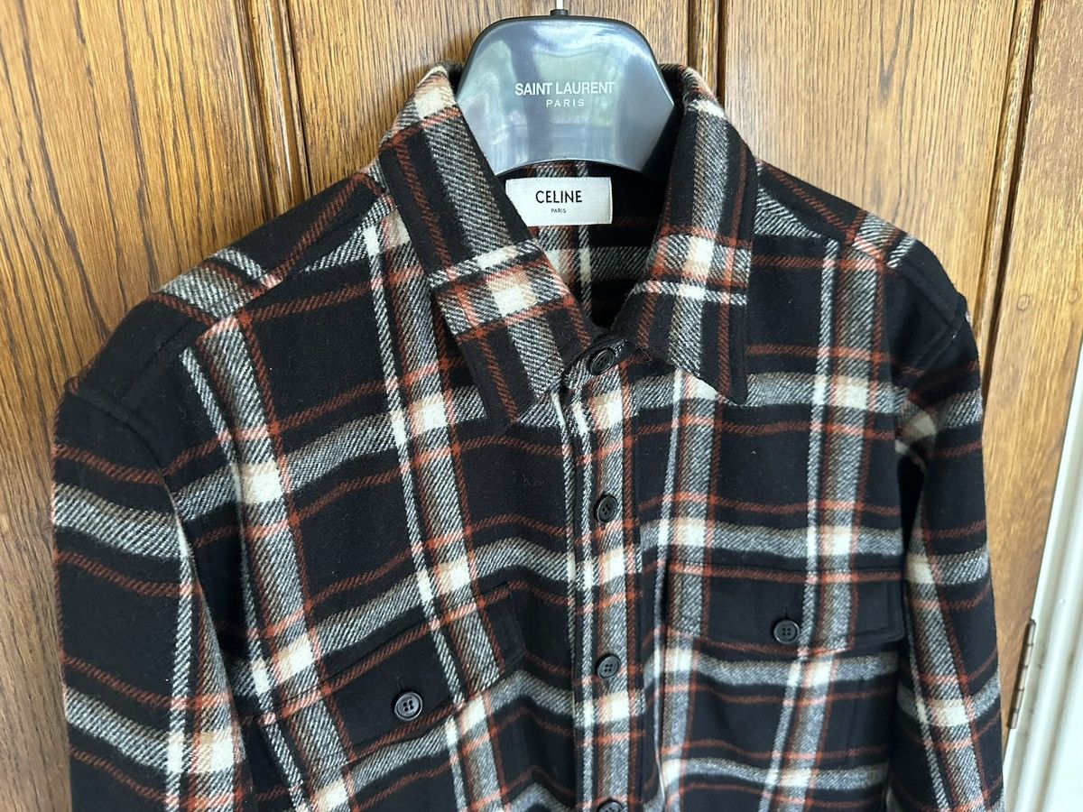 Celine × Hedi Slimane Celine black red white flannel shirt jacket 39 like new Hedi Size US L / EU 52-54 / 3 - 11 Thumbnail