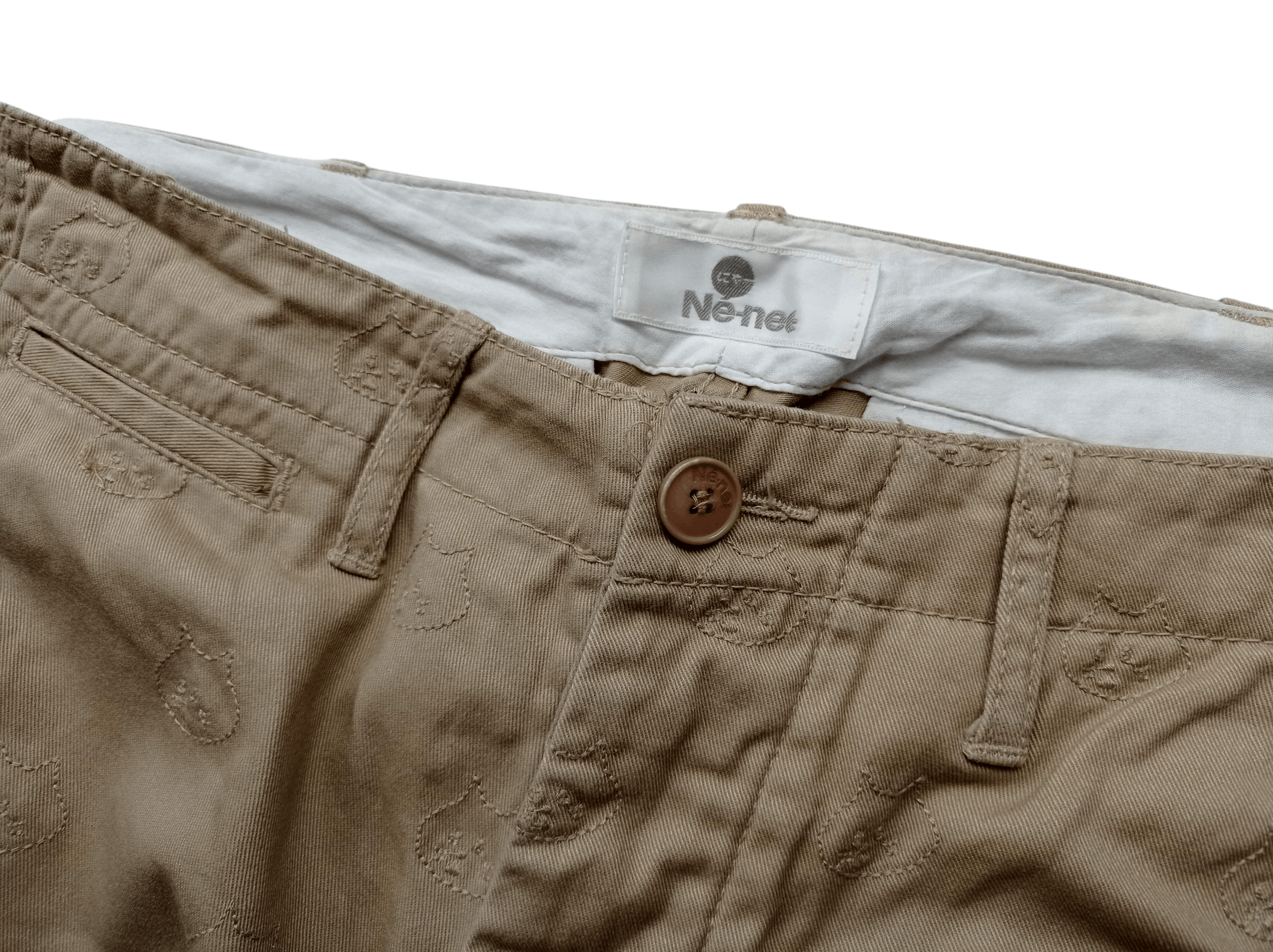 Issey Miyake Ne-net Issey Miyake cats stitched khaki trouser Size US 32 / EU 48 - 3 Thumbnail