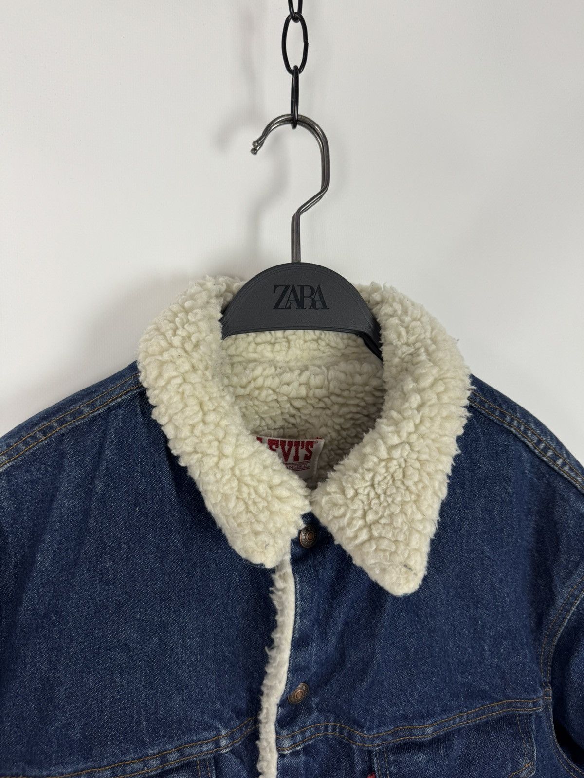 Levi's 1990’s Vintage Levi’s Sherpa Denim Jacket Made in USA Size US XL / EU 56 / 4 - 7 Thumbnail