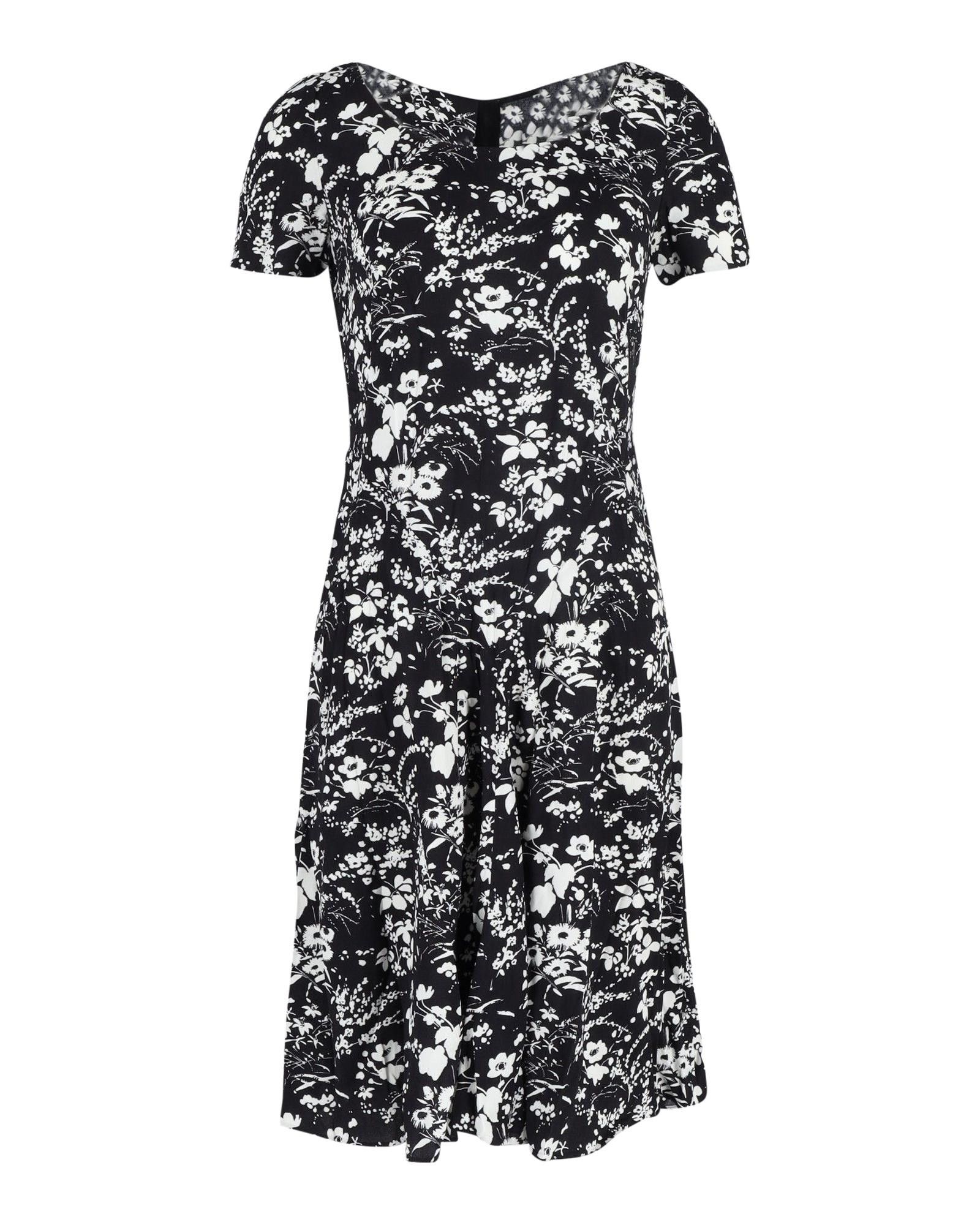 image of Prada Unique Printed Black Cotton Short Sleeve Dress, Women's (Size Small)