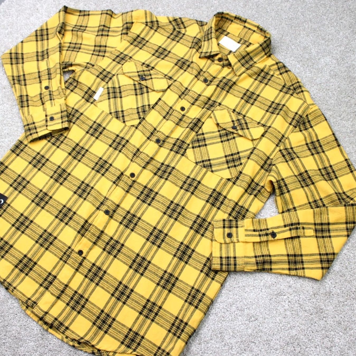 Vintage Saint Morta Flannel Shirt Mens XL Yellow/Black Plaid Shirt Long Sleeve Button-Up Casual Workwear 90s Retro Vintage Size US XL / EU 56 / 4 - 3 Thumbnail